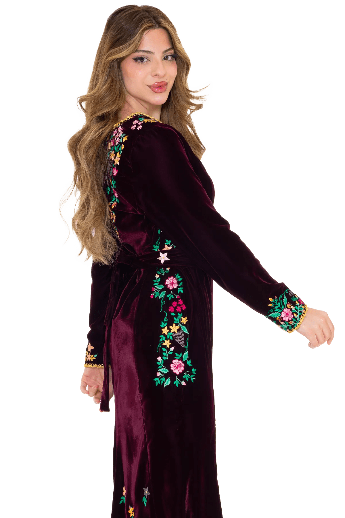 roses velvet dress
