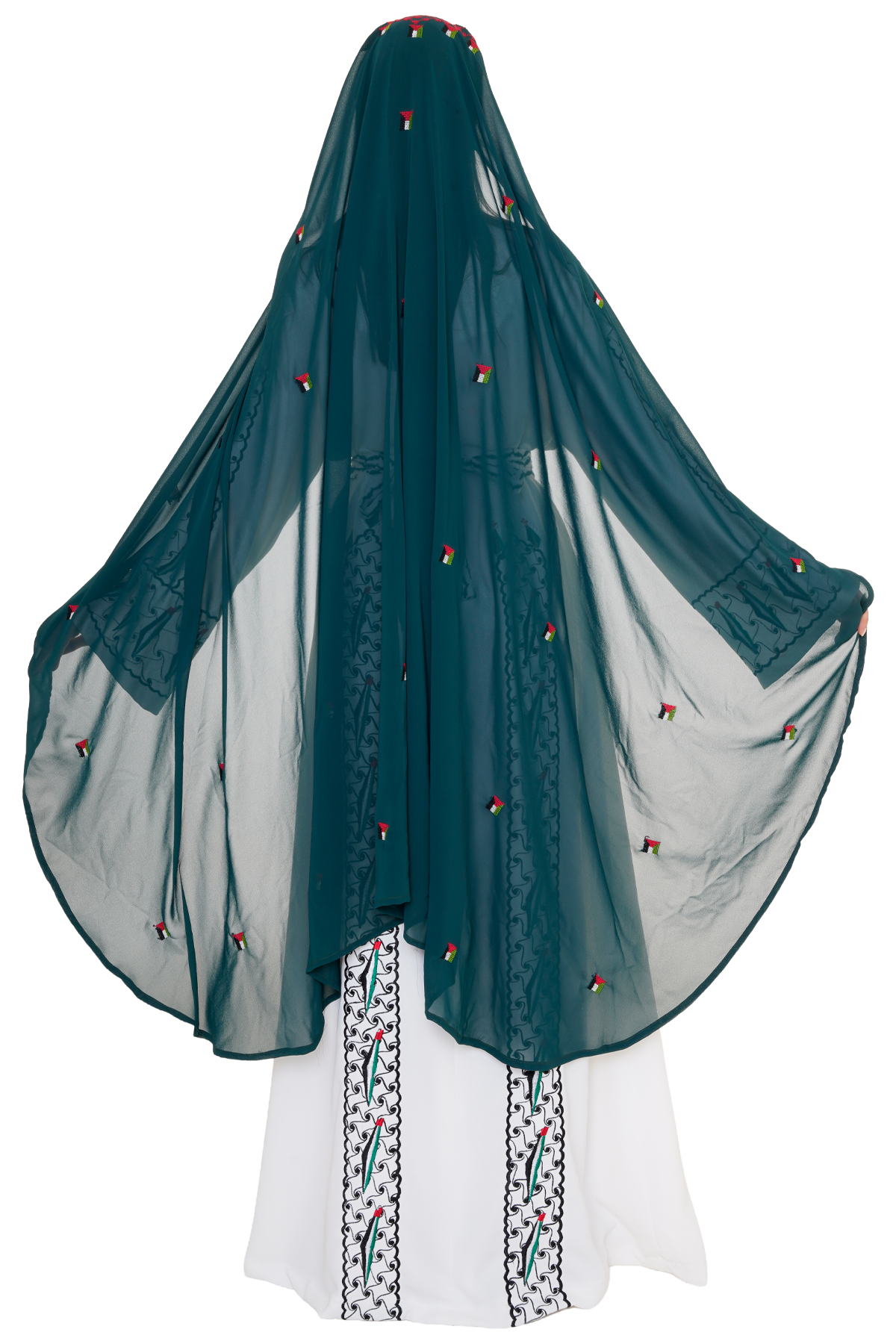 Palestinian Hand-Embroidered Shawl