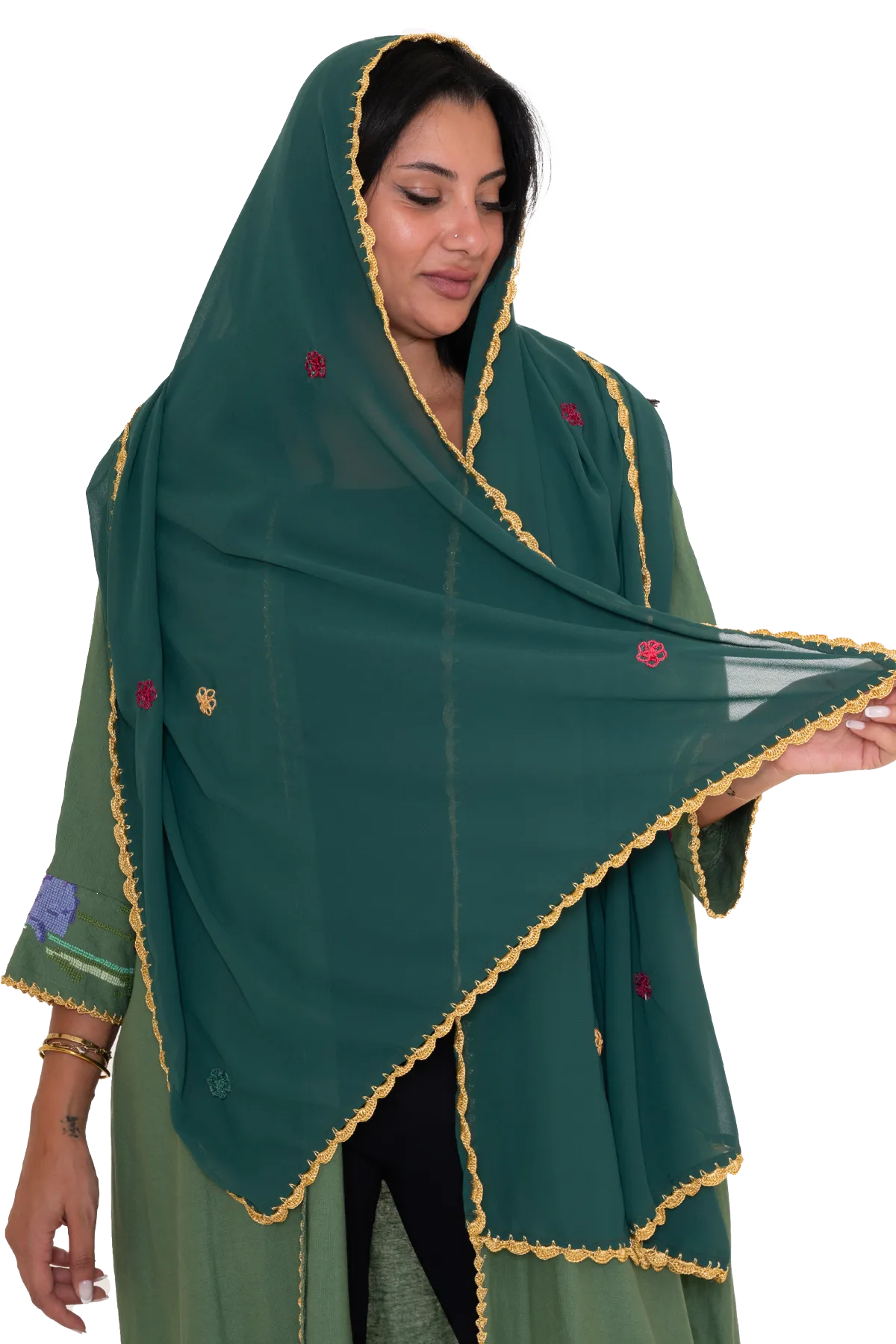 Hand stitched shawl