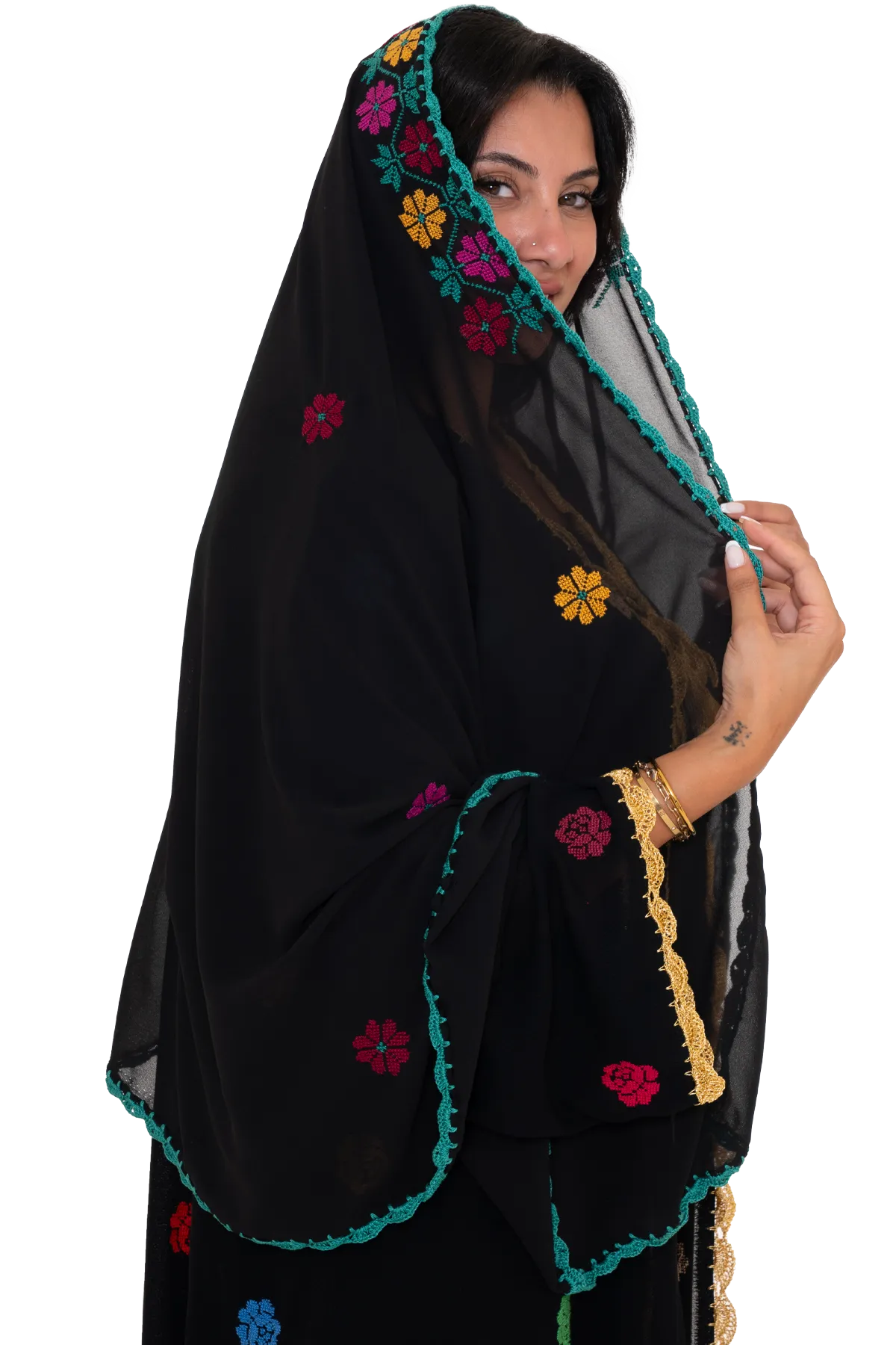 Hand embroidered shawl