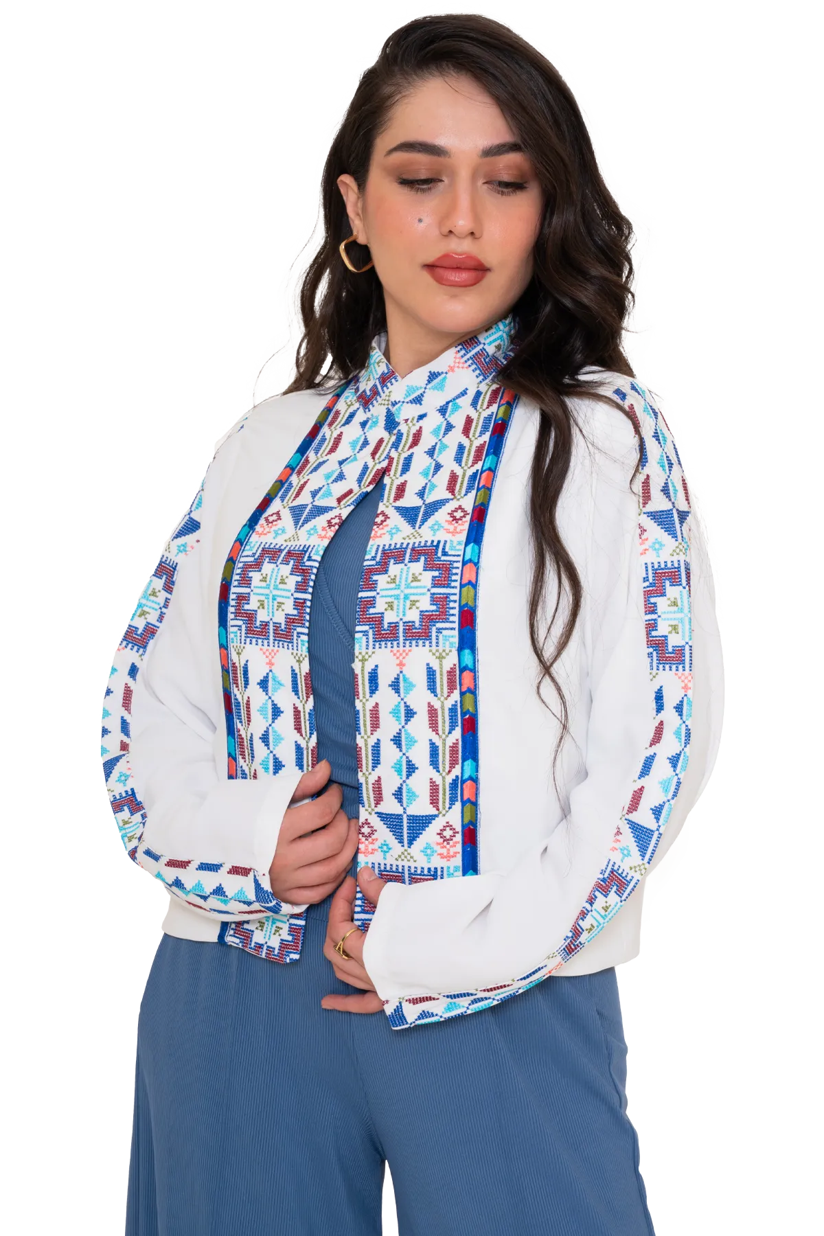 Palestinian White Blazer
