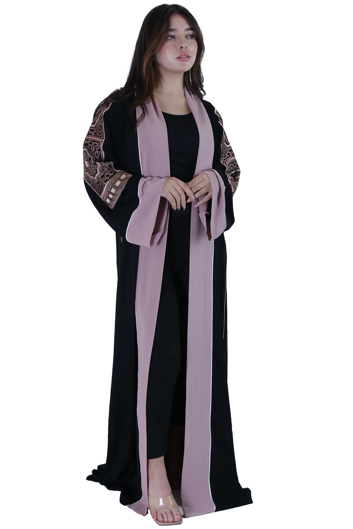 Opened embroidered Abaya