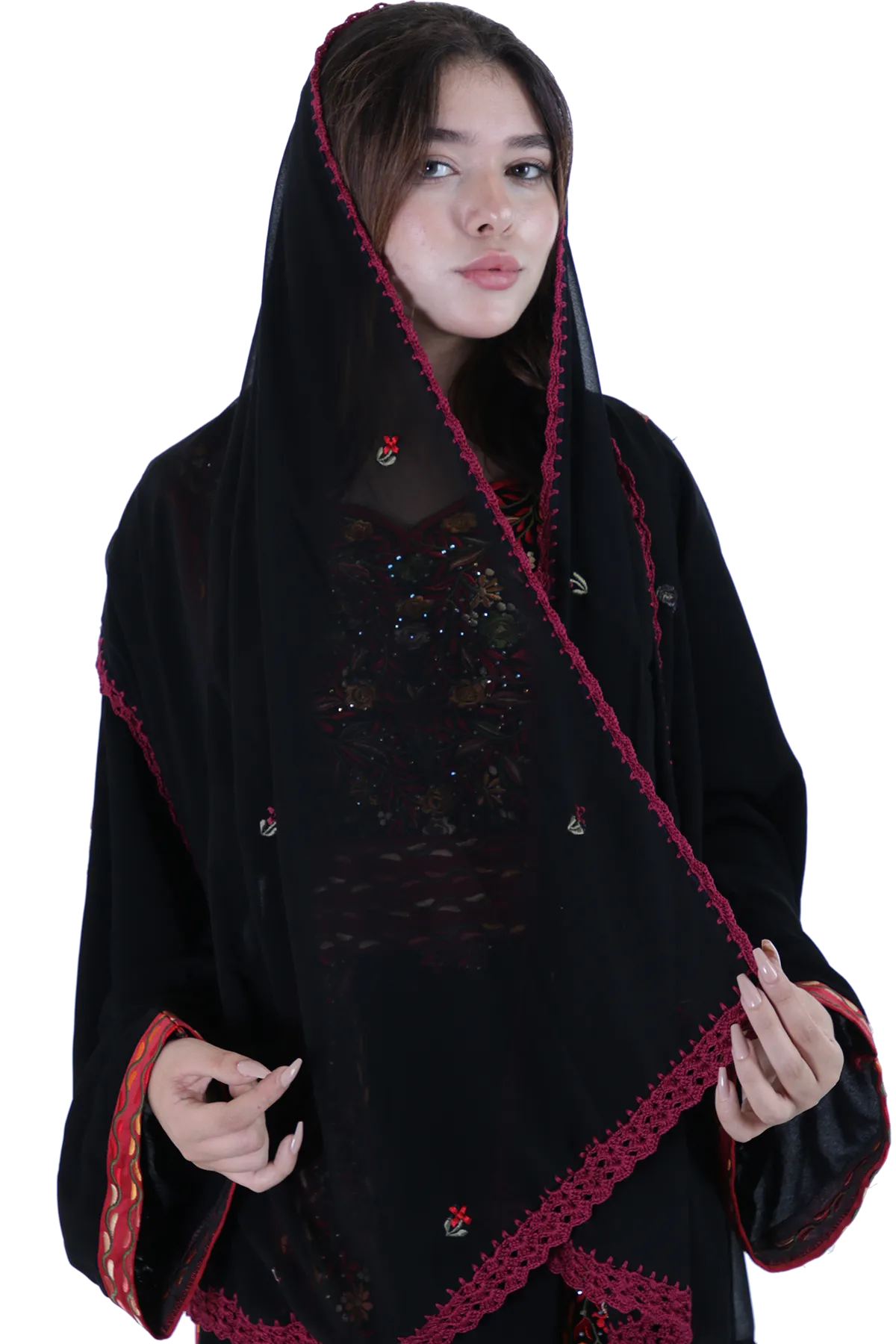 Embroidered shawl