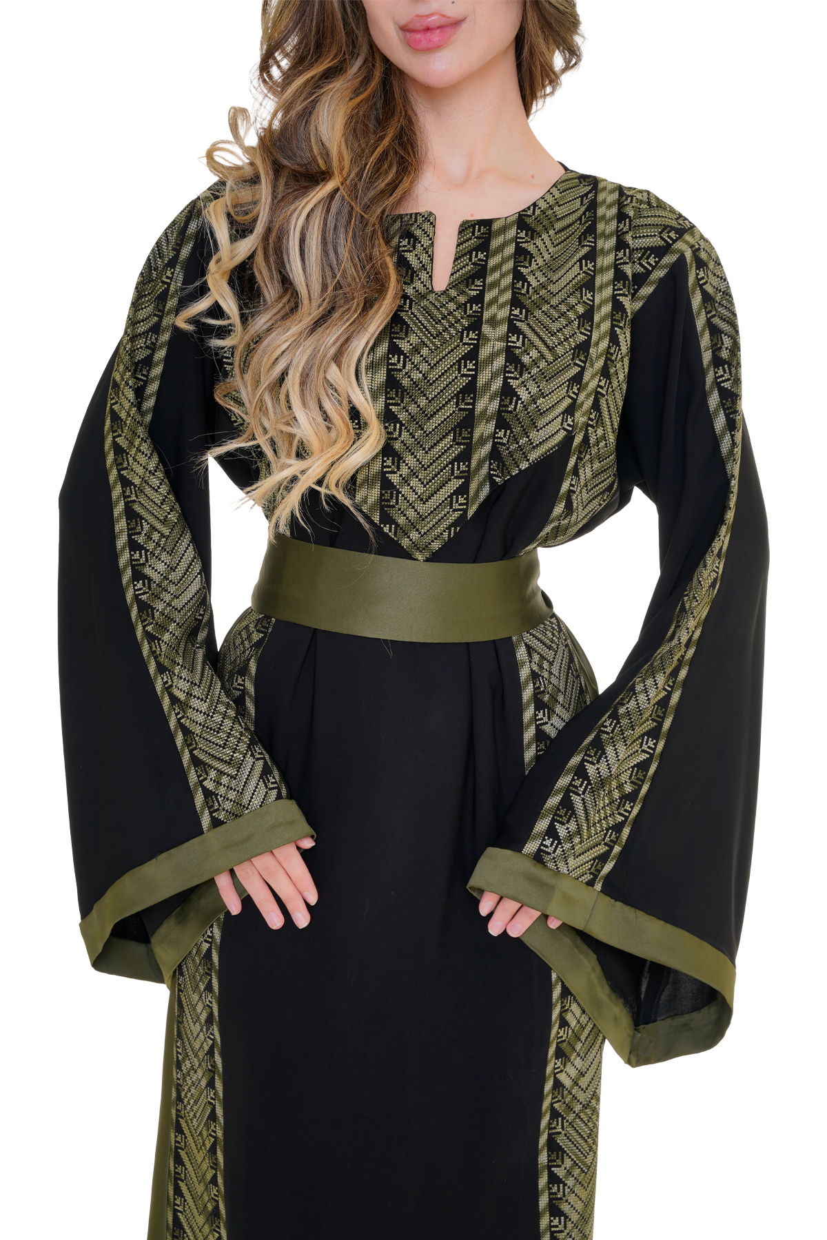 Machine stitched Thoub