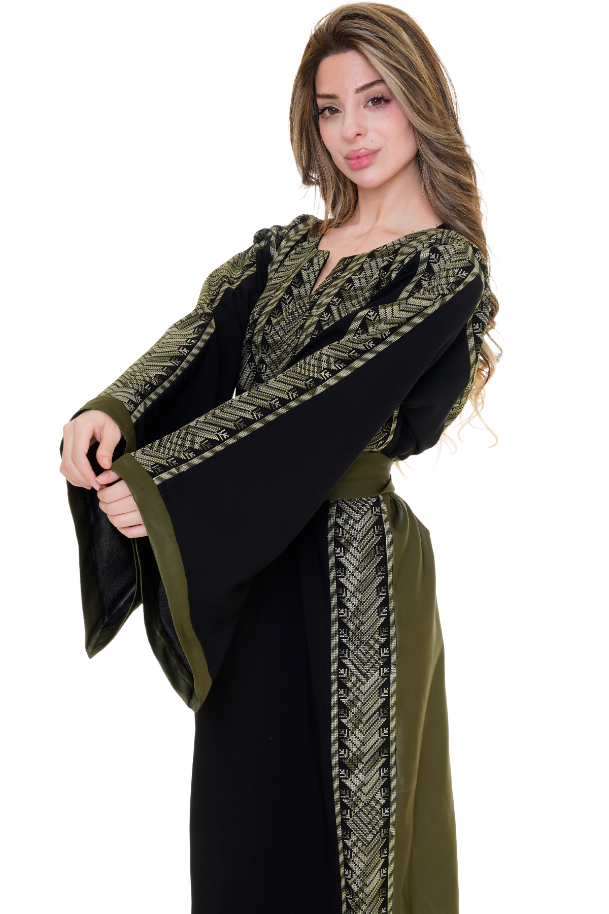 Machine stitched Thoub