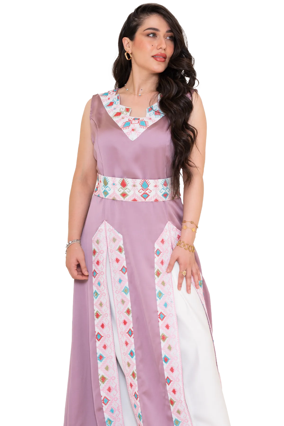 Pink arayes dress