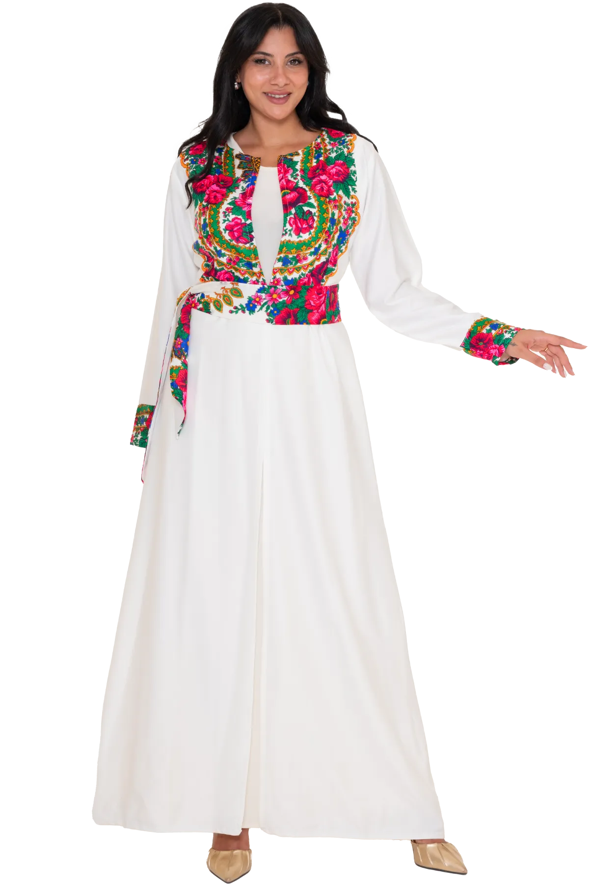 Printed fabric Bisht 2pcs