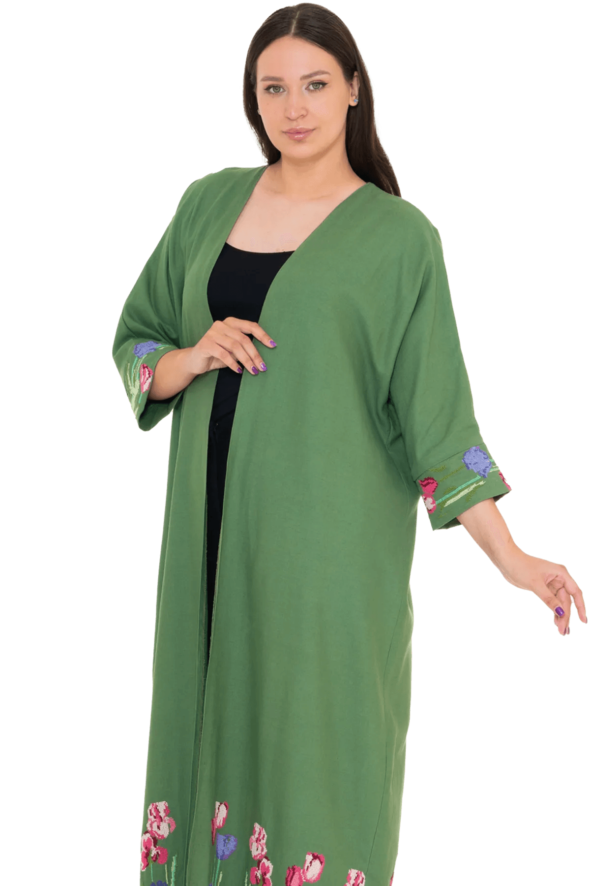 Linen Hand-Embroidered Bisht