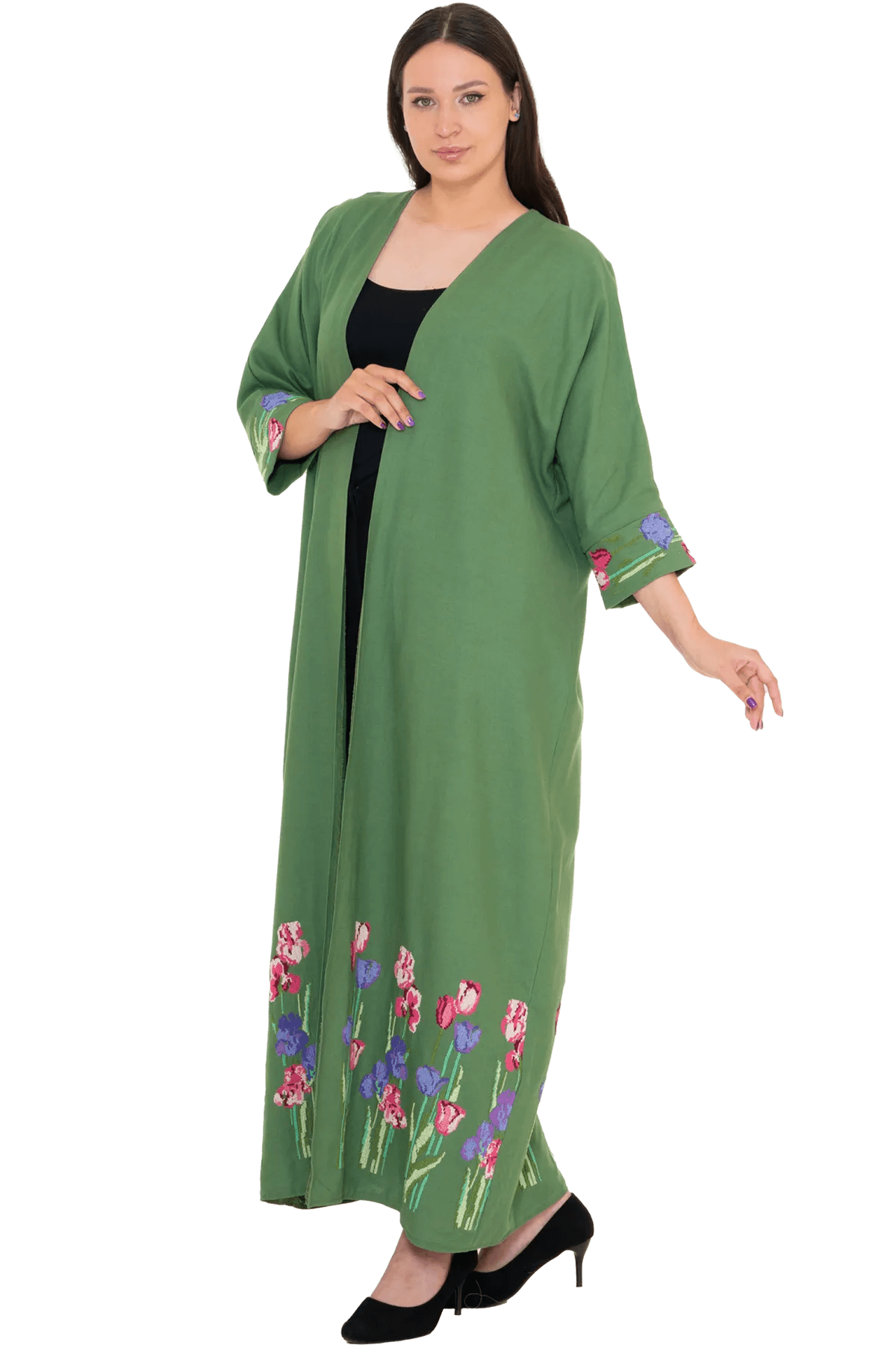 Linen Hand-Embroidered Bisht