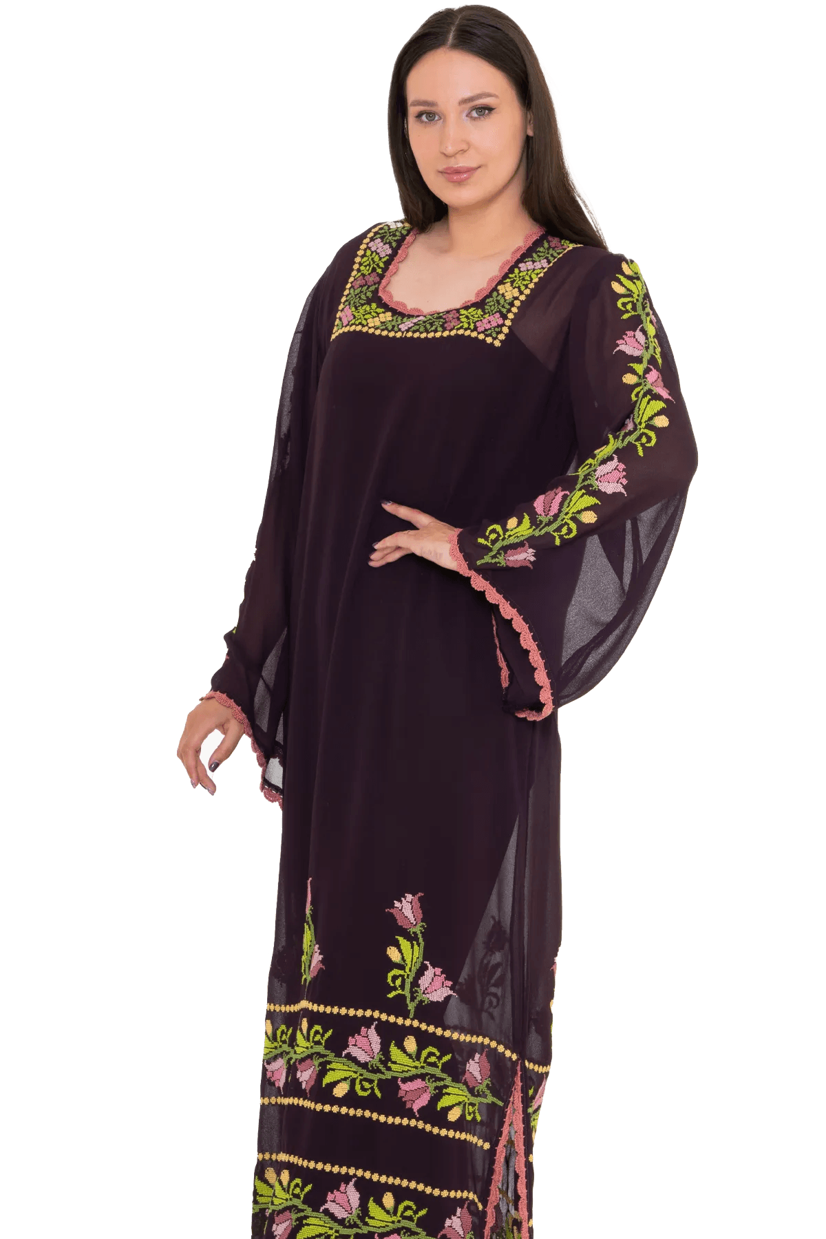 Hand-embroidered Chiffon