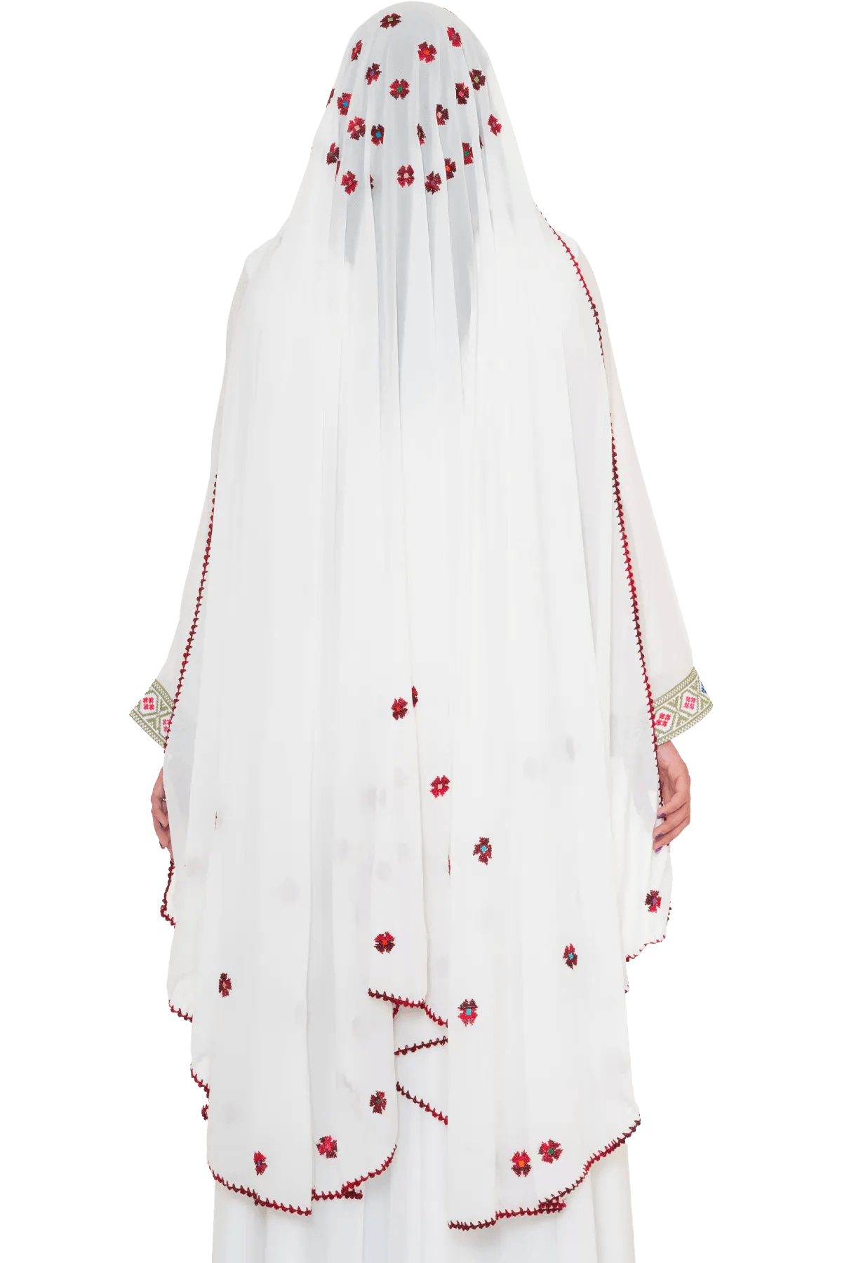 Hand-stitched head shawl