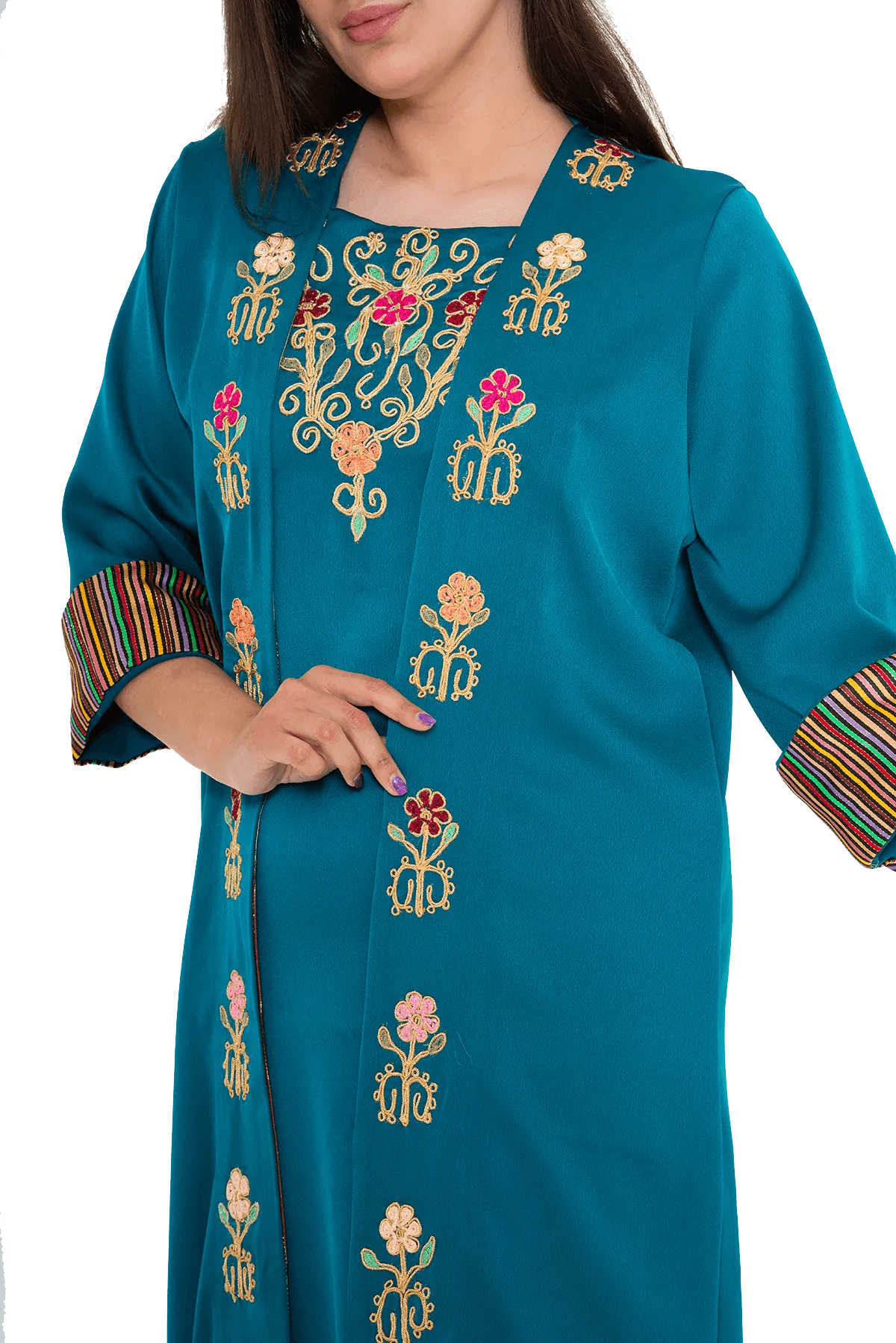 Hand stitched Kasab set
