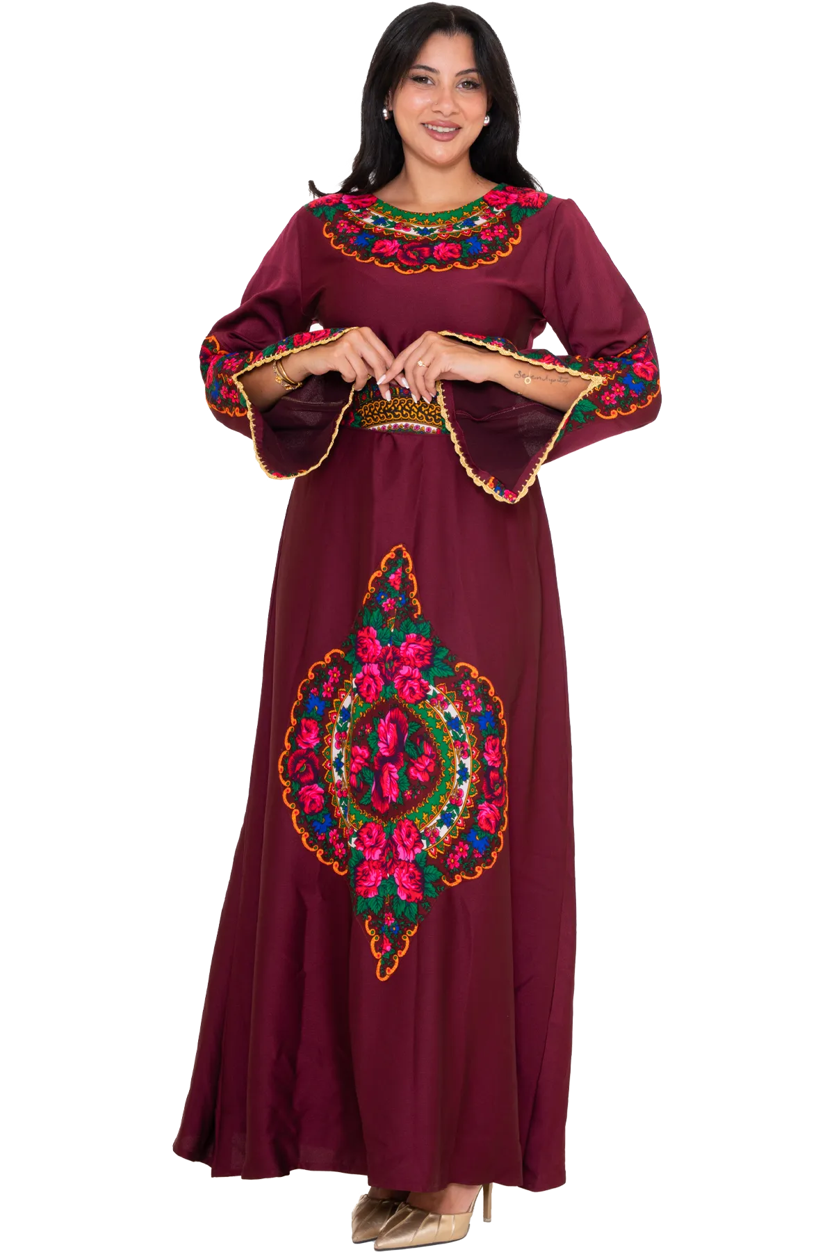 Printed fabric dress