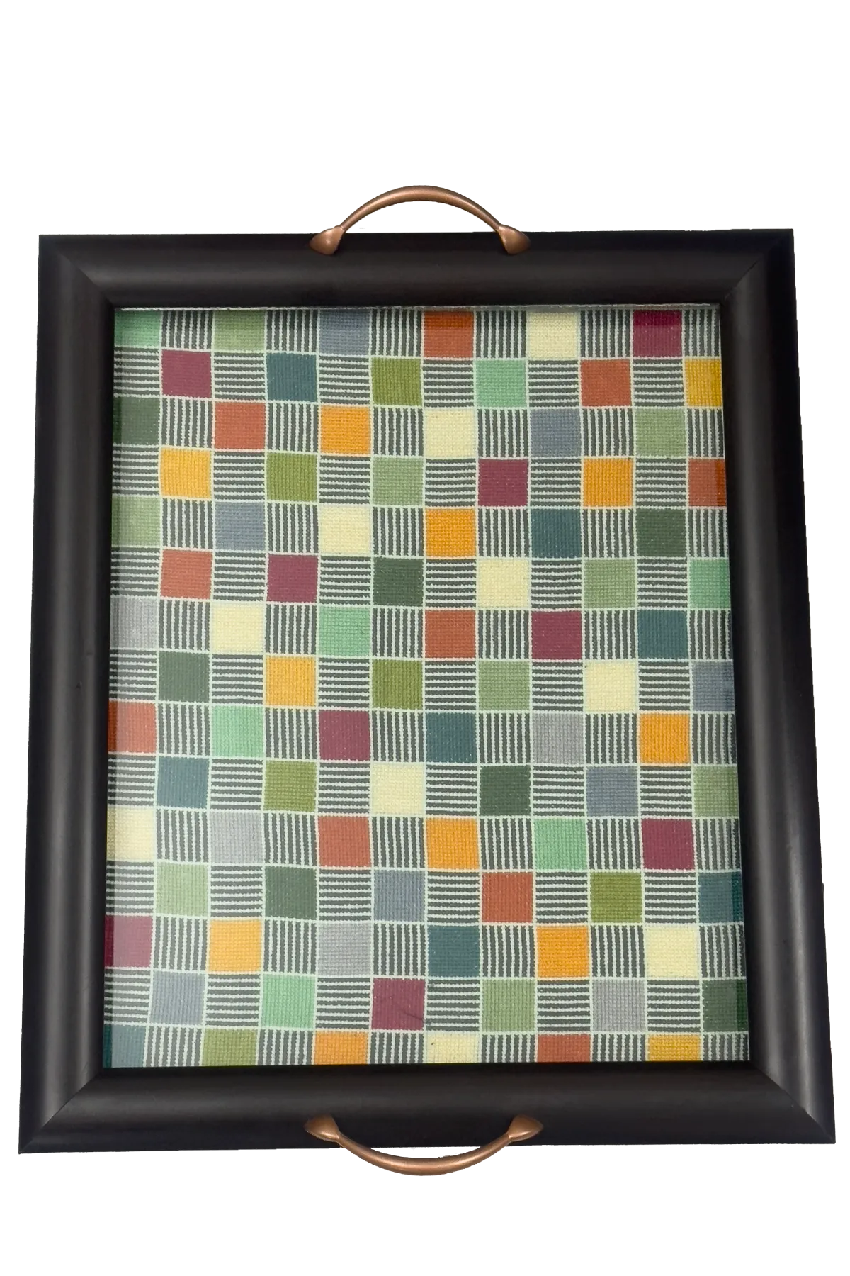 Squares-stitched tray
