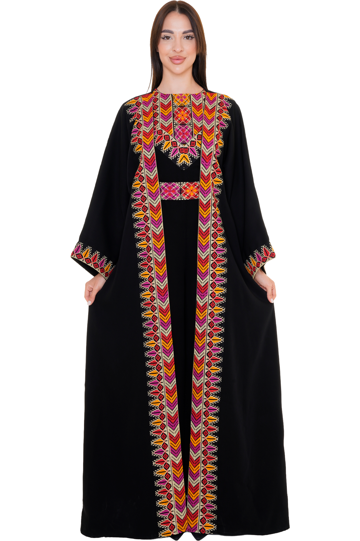Machine stitched Bisht 2Pcs