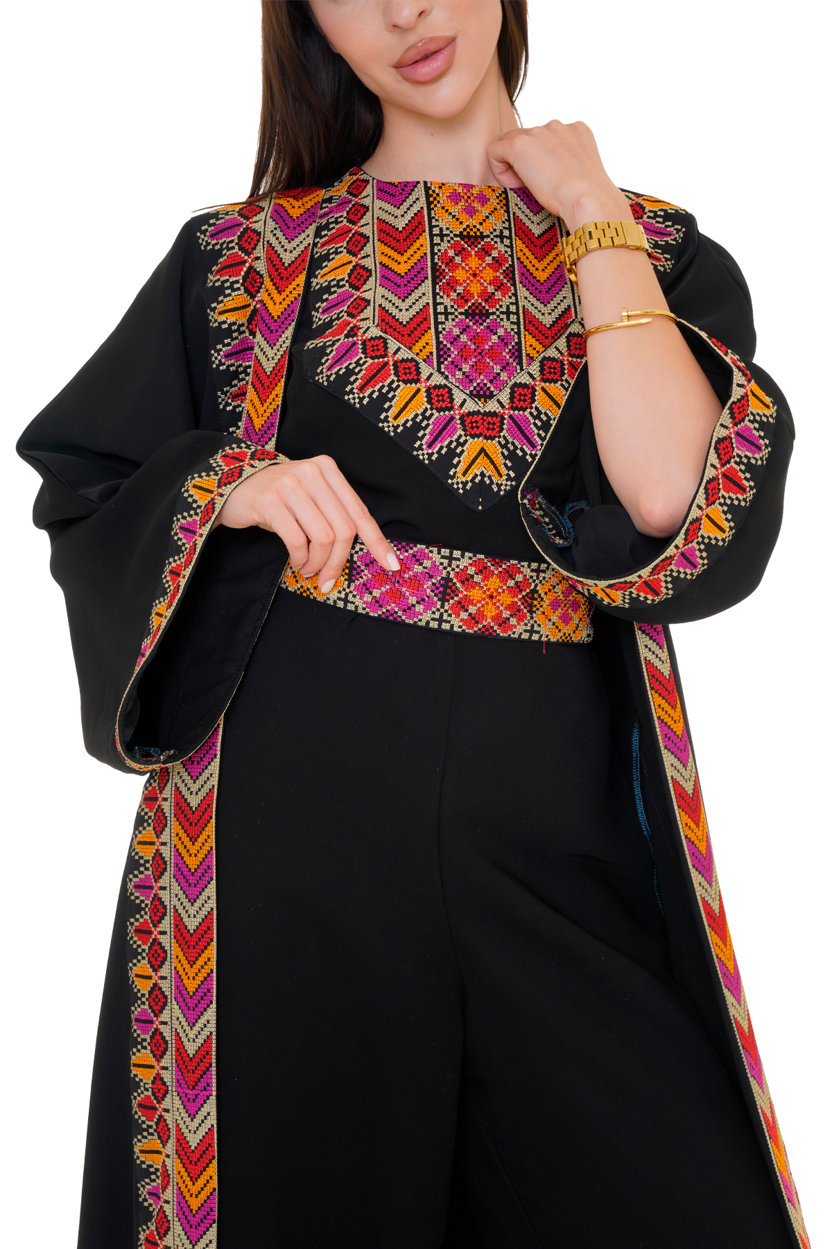 Machine stitched Bisht 2Pcs