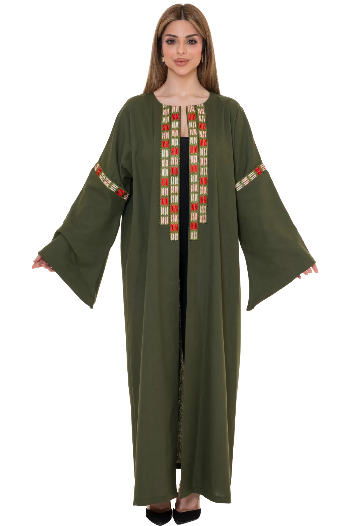 Green Linen Bisht