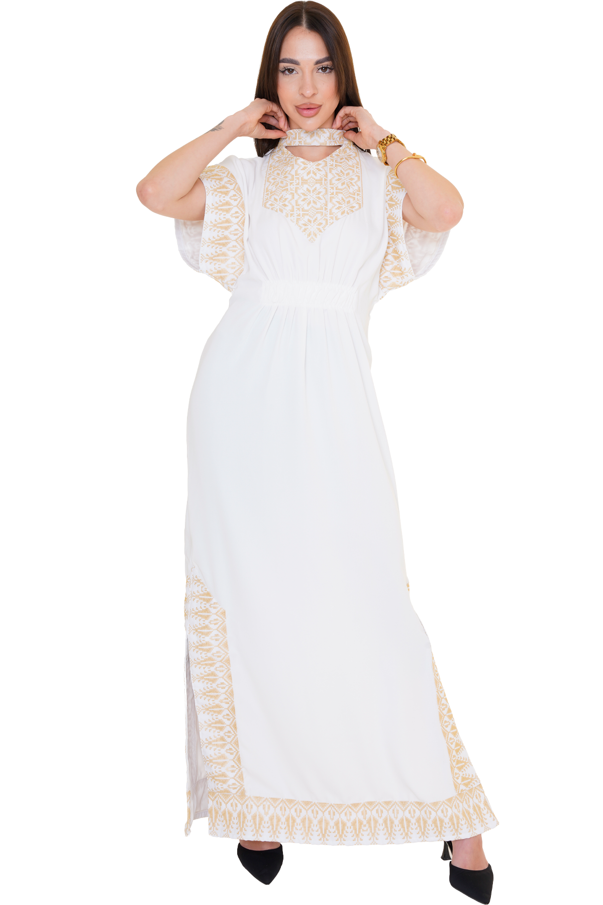 Embroidered white Dress