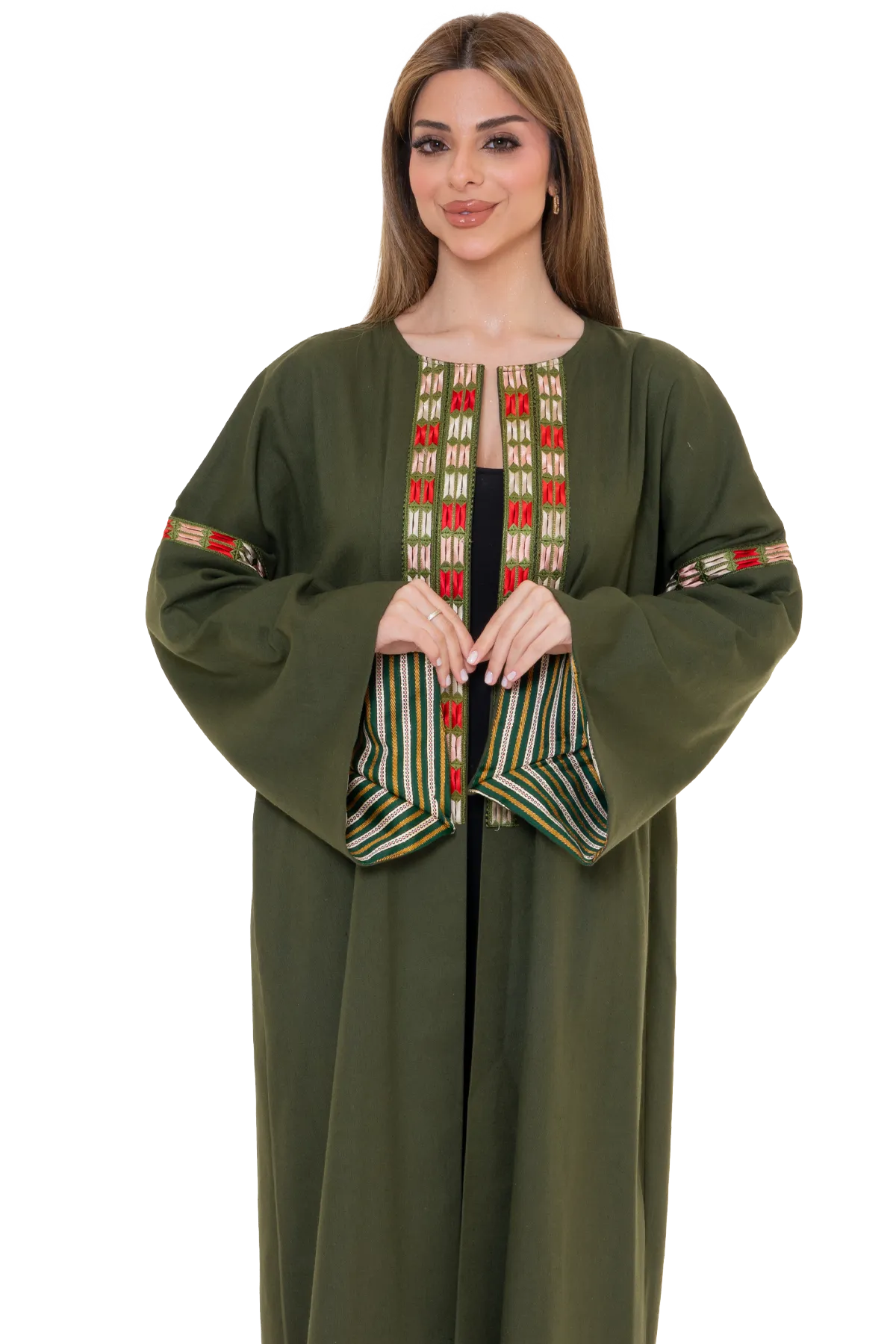 Green Linen Bisht