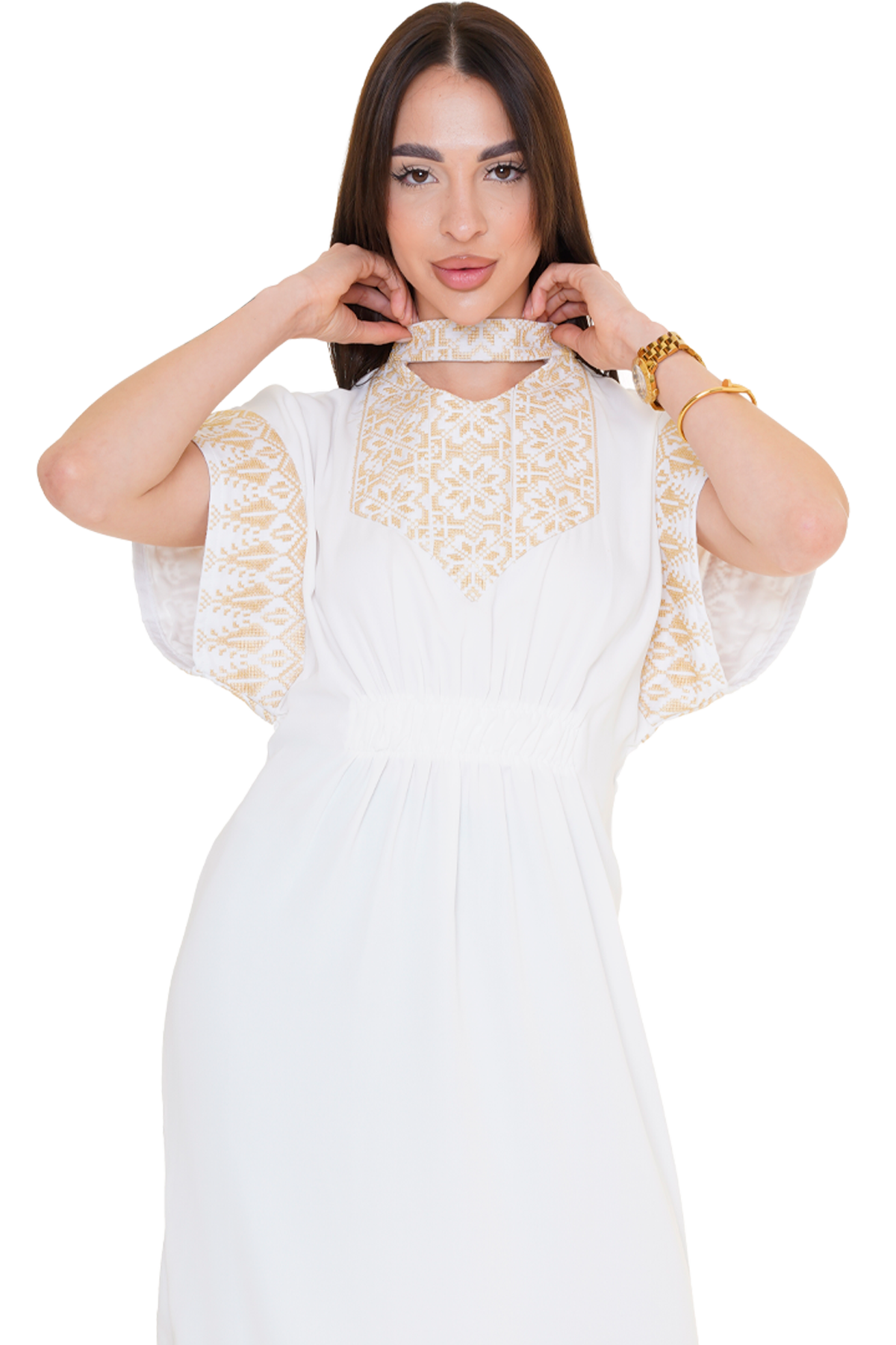 Embroidered white Dress