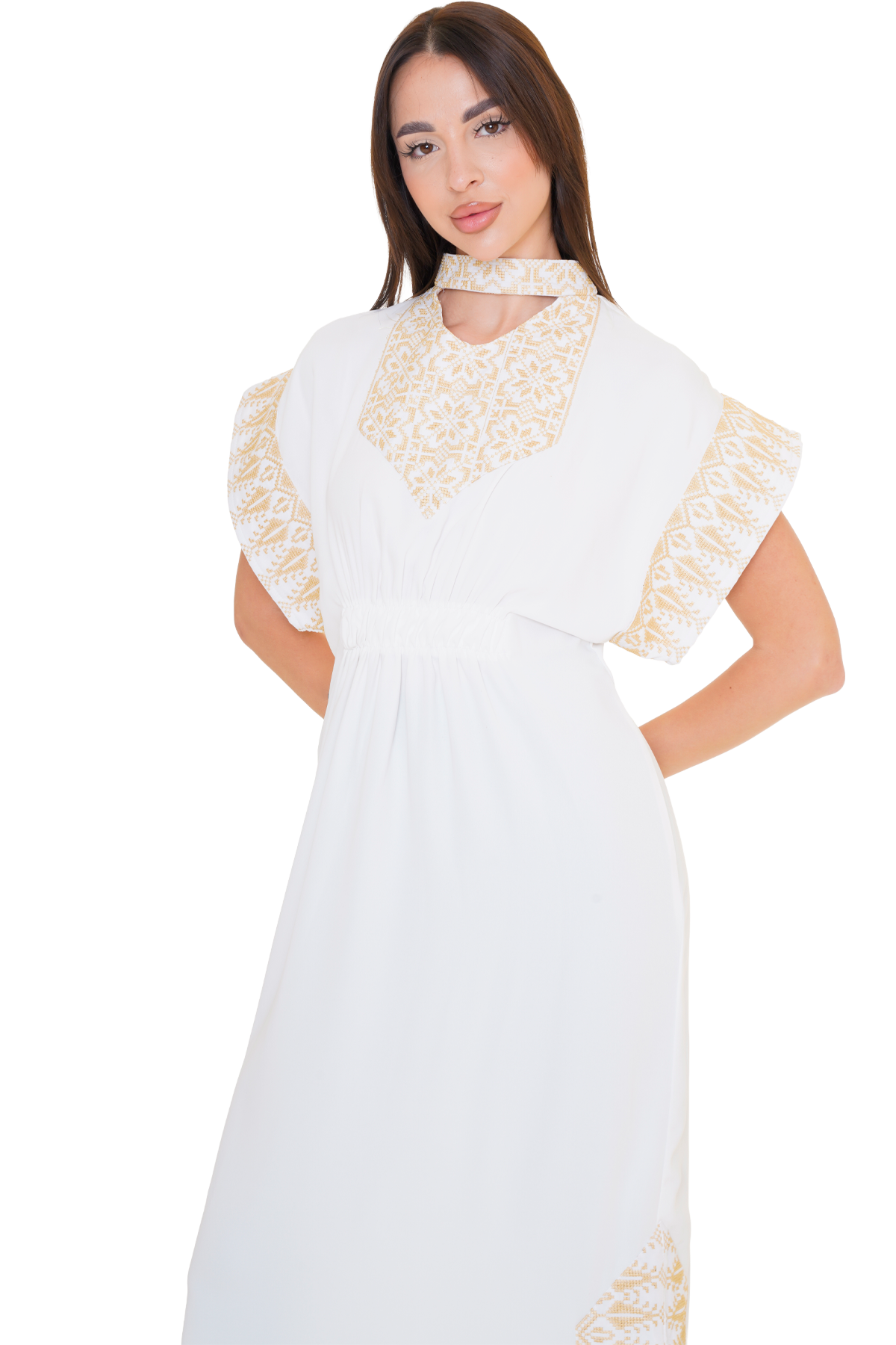 Embroidered white Dress