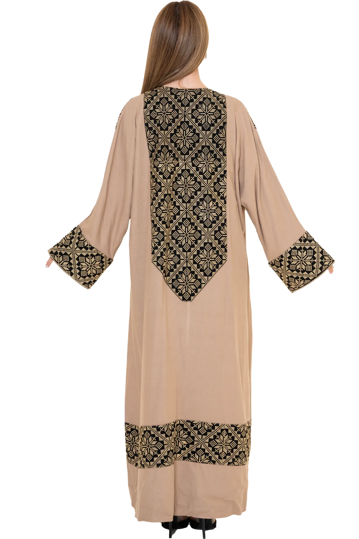 Machine embroidered Bisht