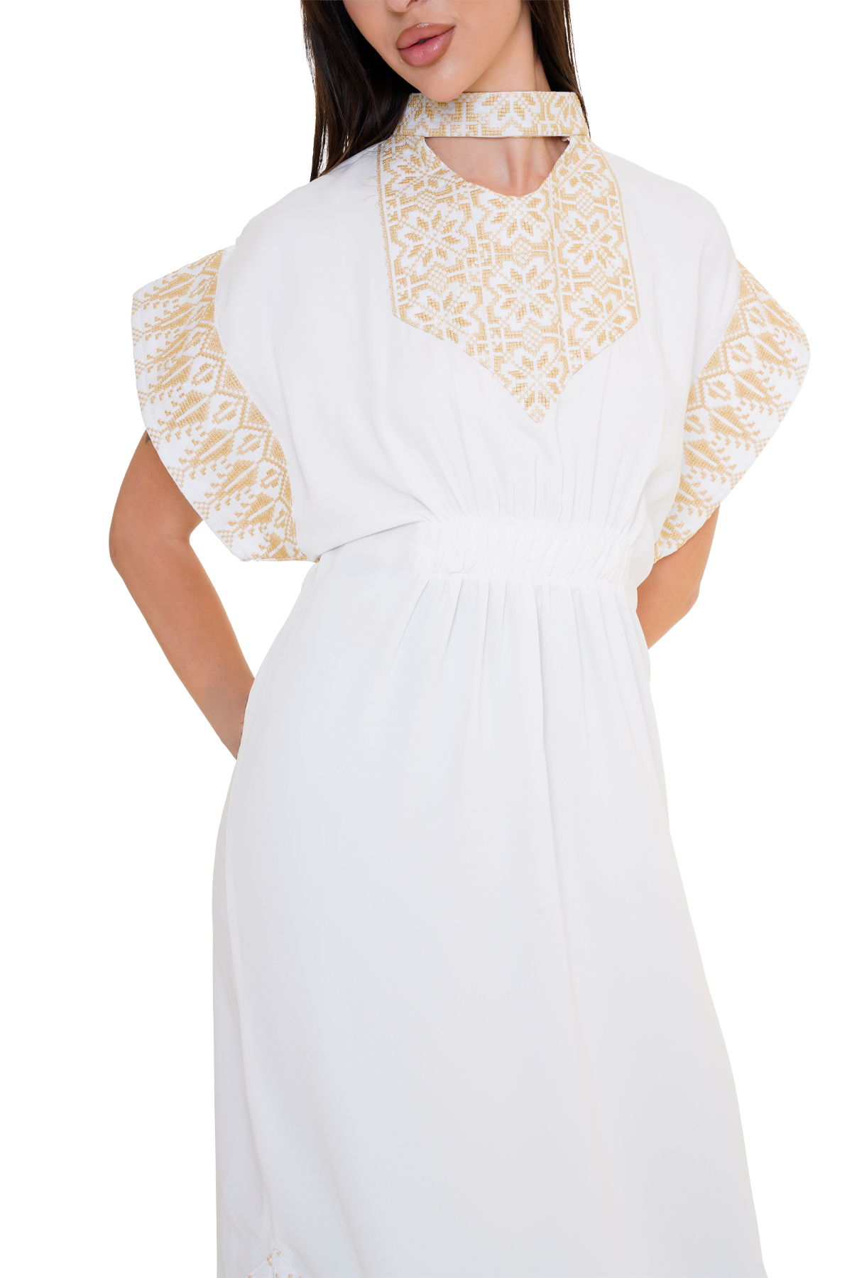 Embroidered white Dress