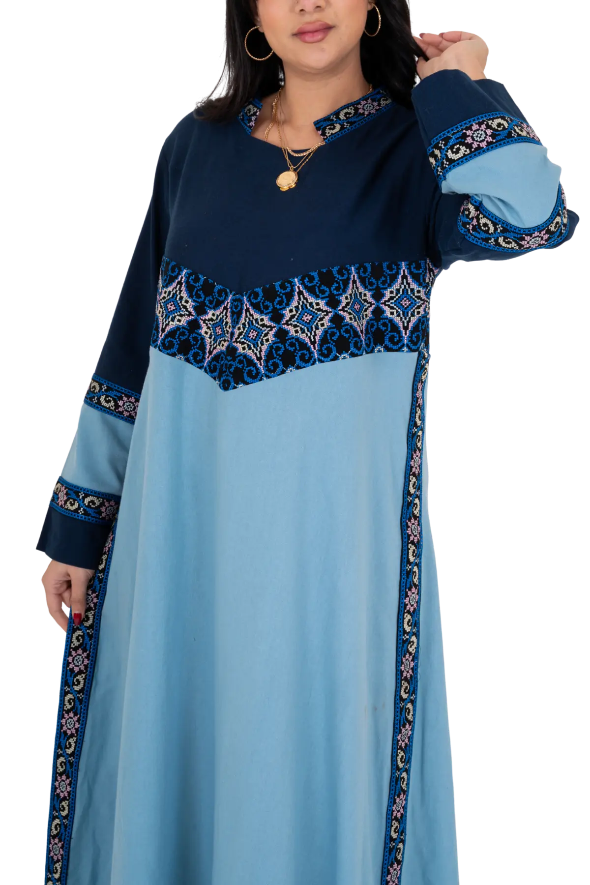 Machine stitched Linen Jalabiya