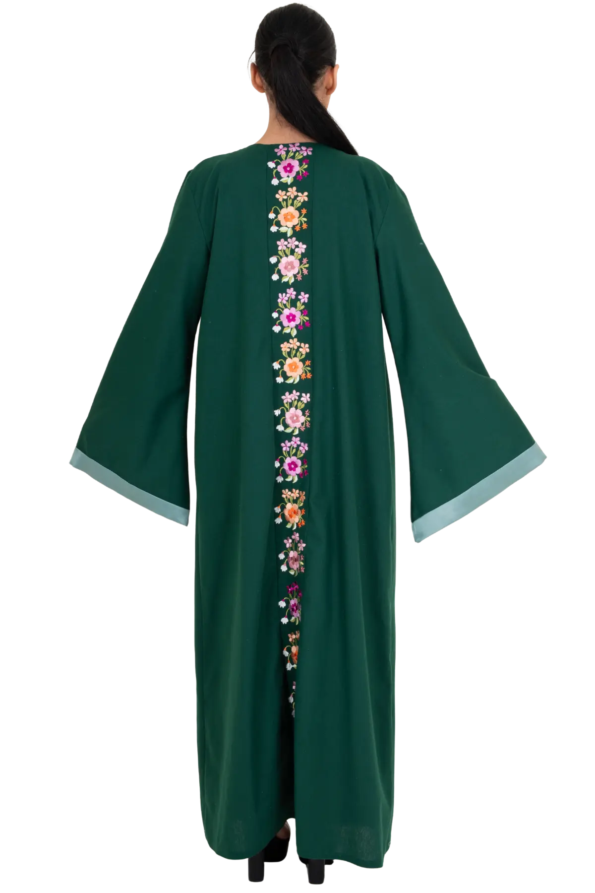 Tara-embroidered with Satin Abaya