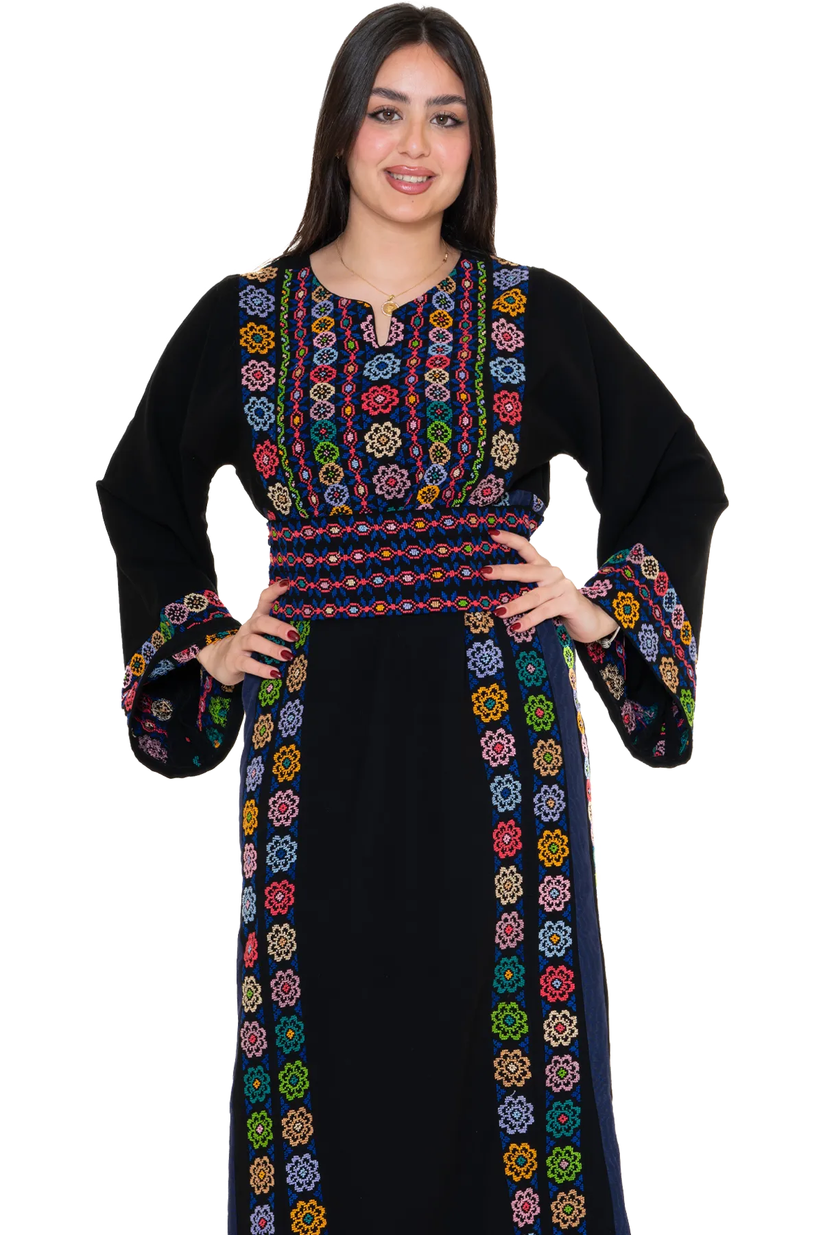 Hand-embroidered Thoub