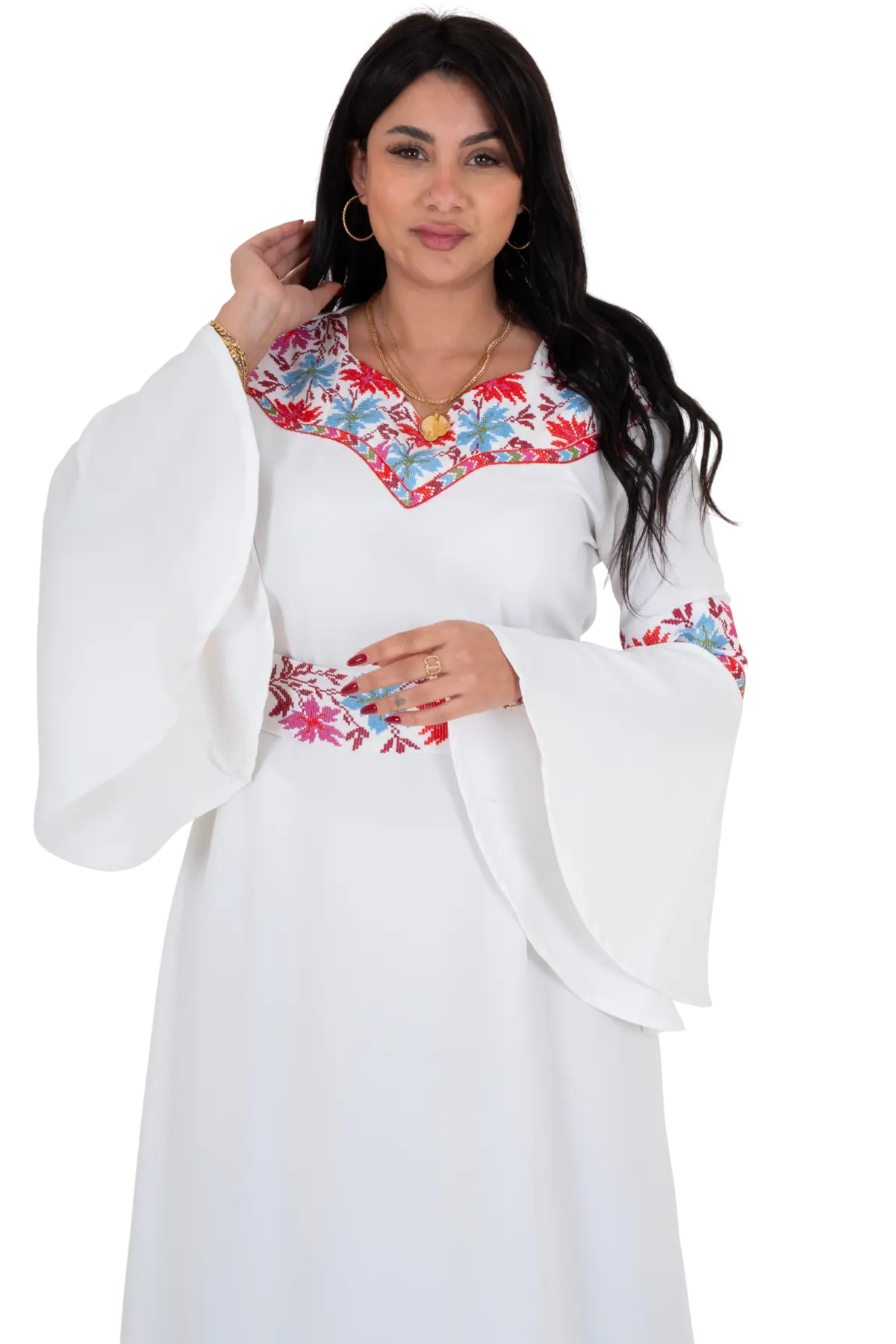 White Fallahi Machine Thoub