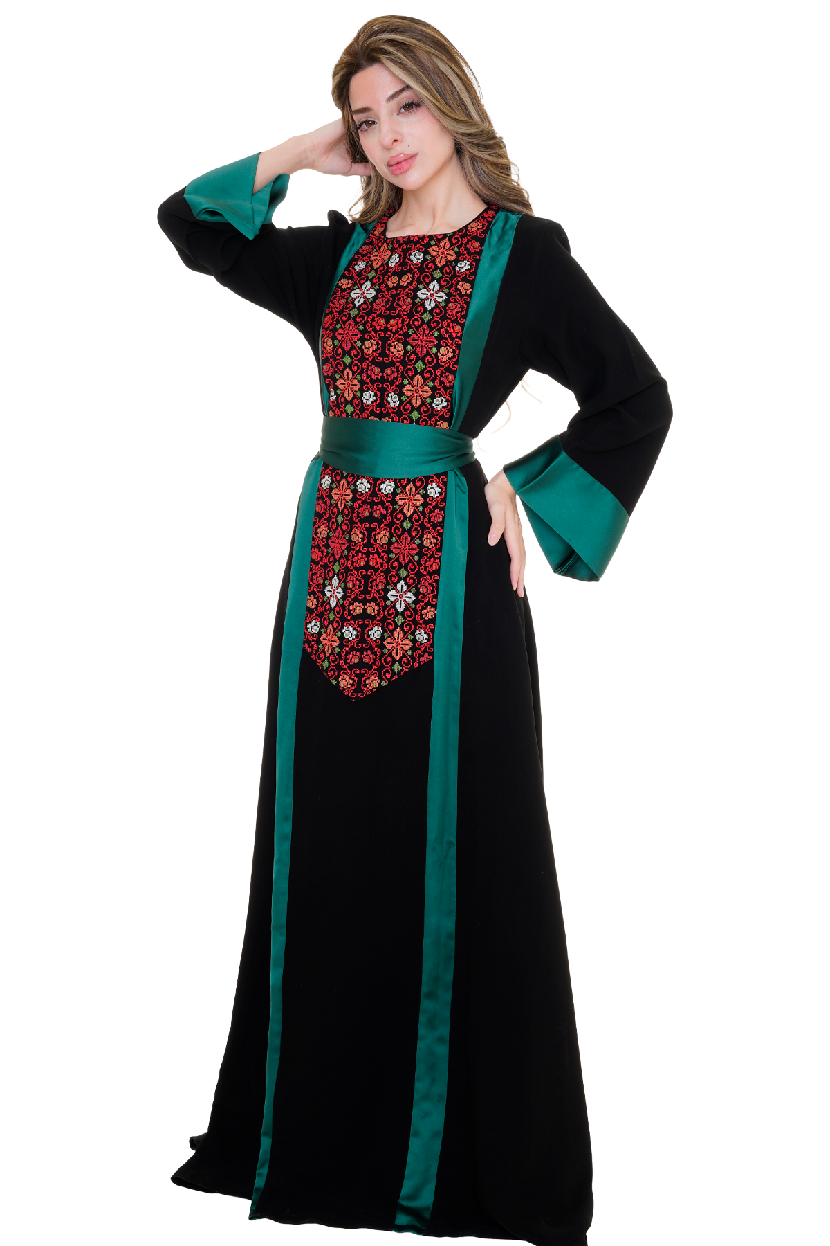 Fallahi Thoub with Satin