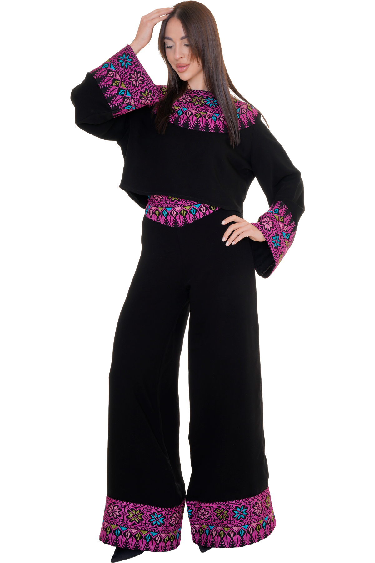 Embroidered set