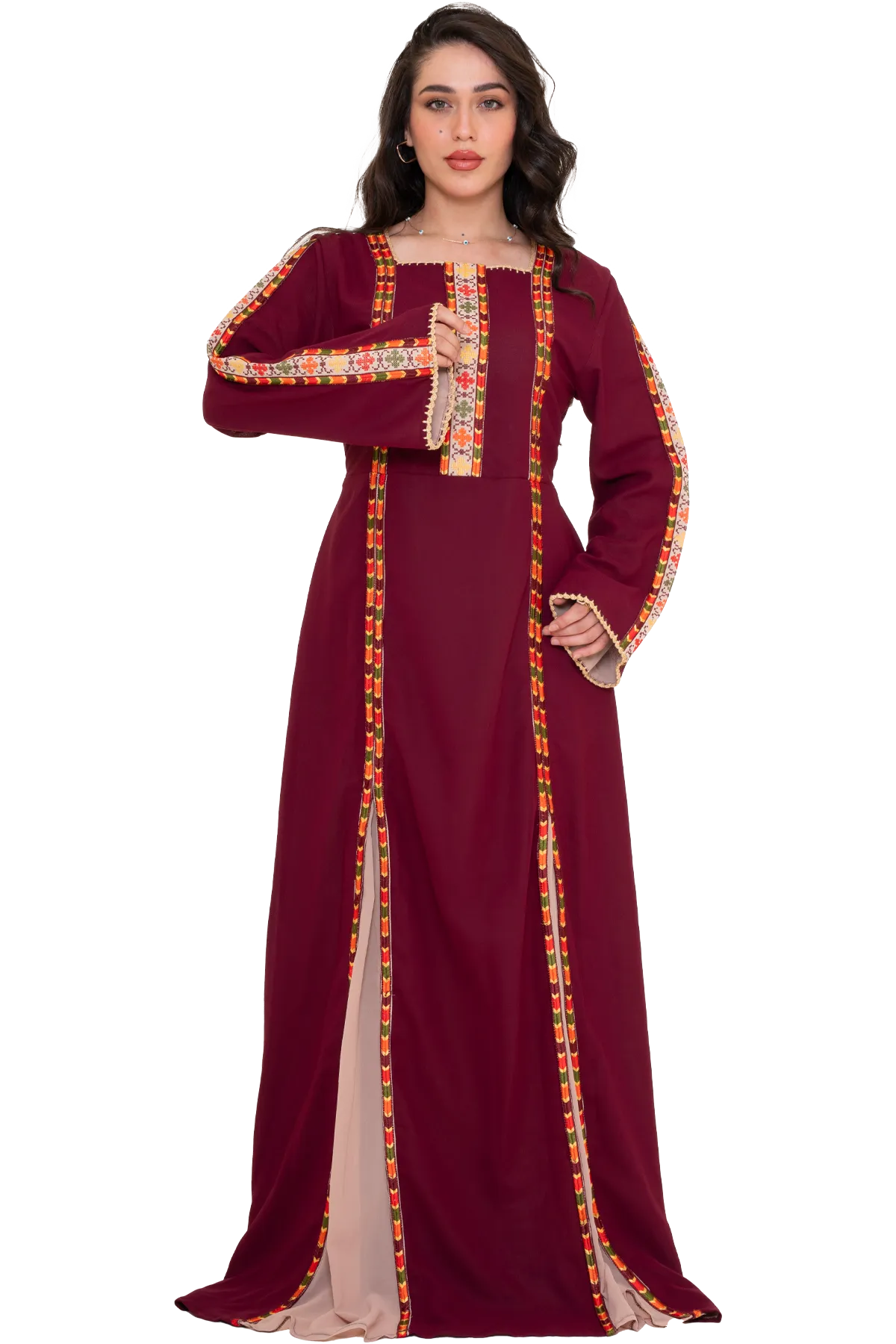 Machine stitched Manajel Thoub