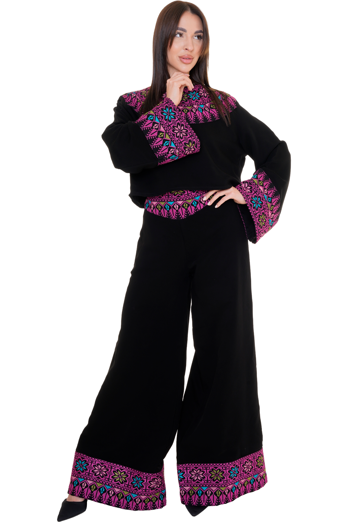 Embroidered set