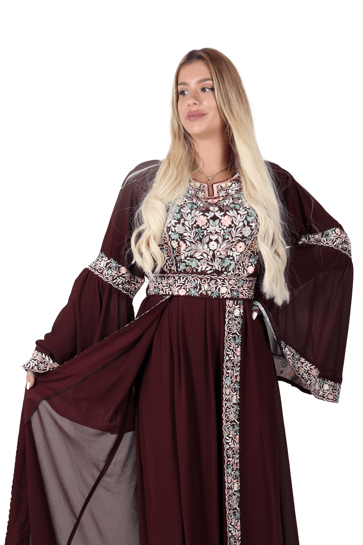 Blossom Kaftan (3pcs) - TATREEZ STORE