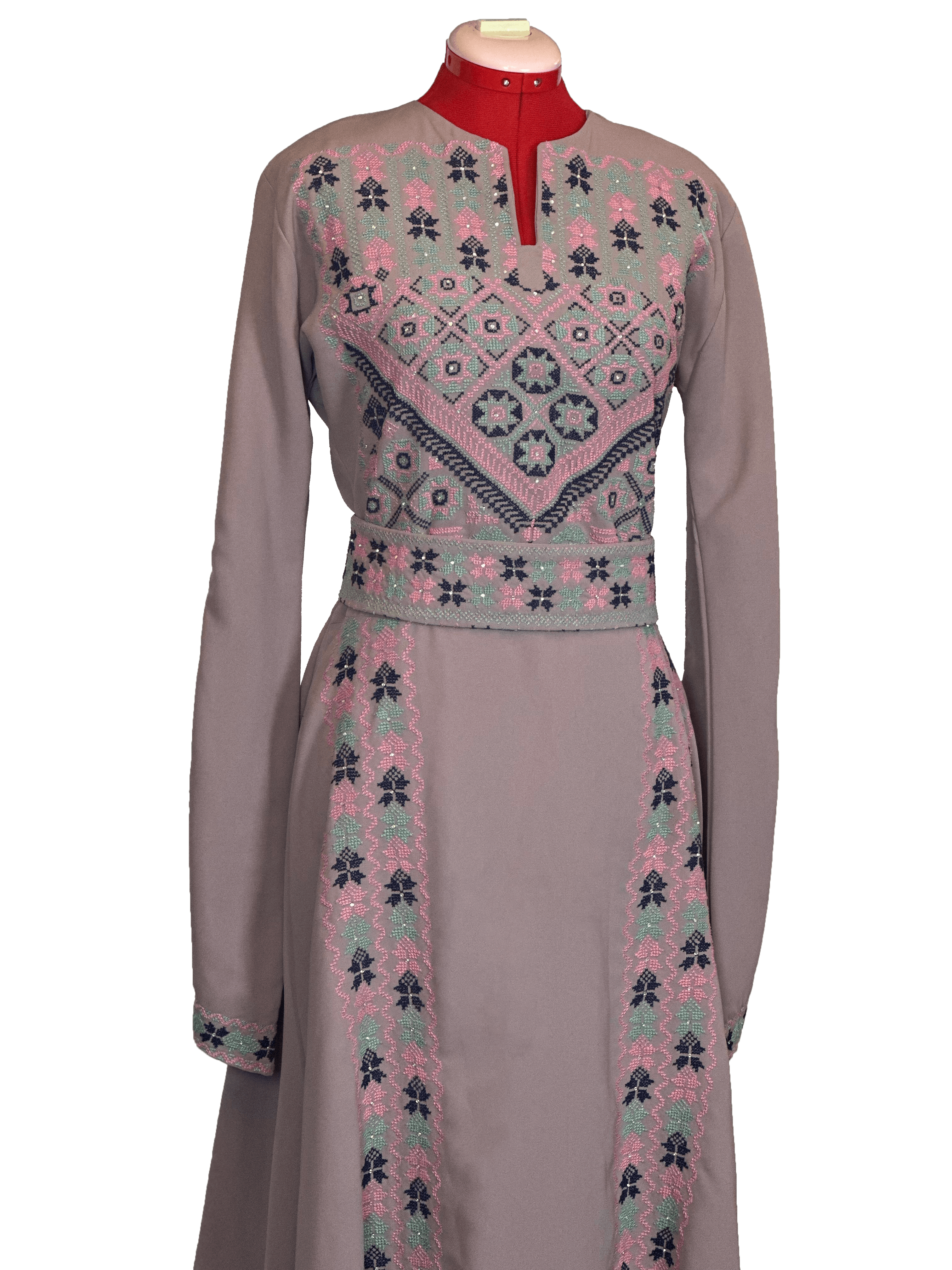 Bridal Hand-made Embroidery Dress (2pcs) - TATREEZ STORE