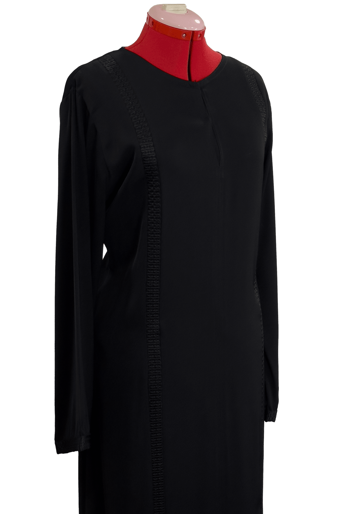 Embroidered Silk Abaya - TATREEZ STORE