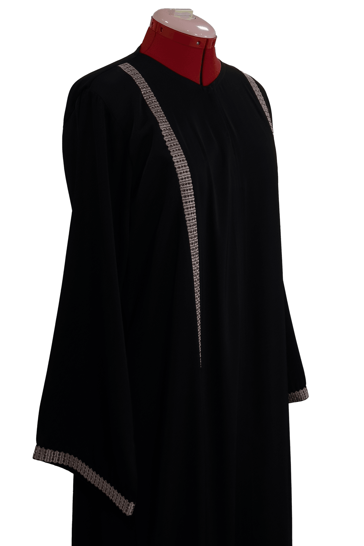 Embroidered Silk Abaya - TATREEZ STORE