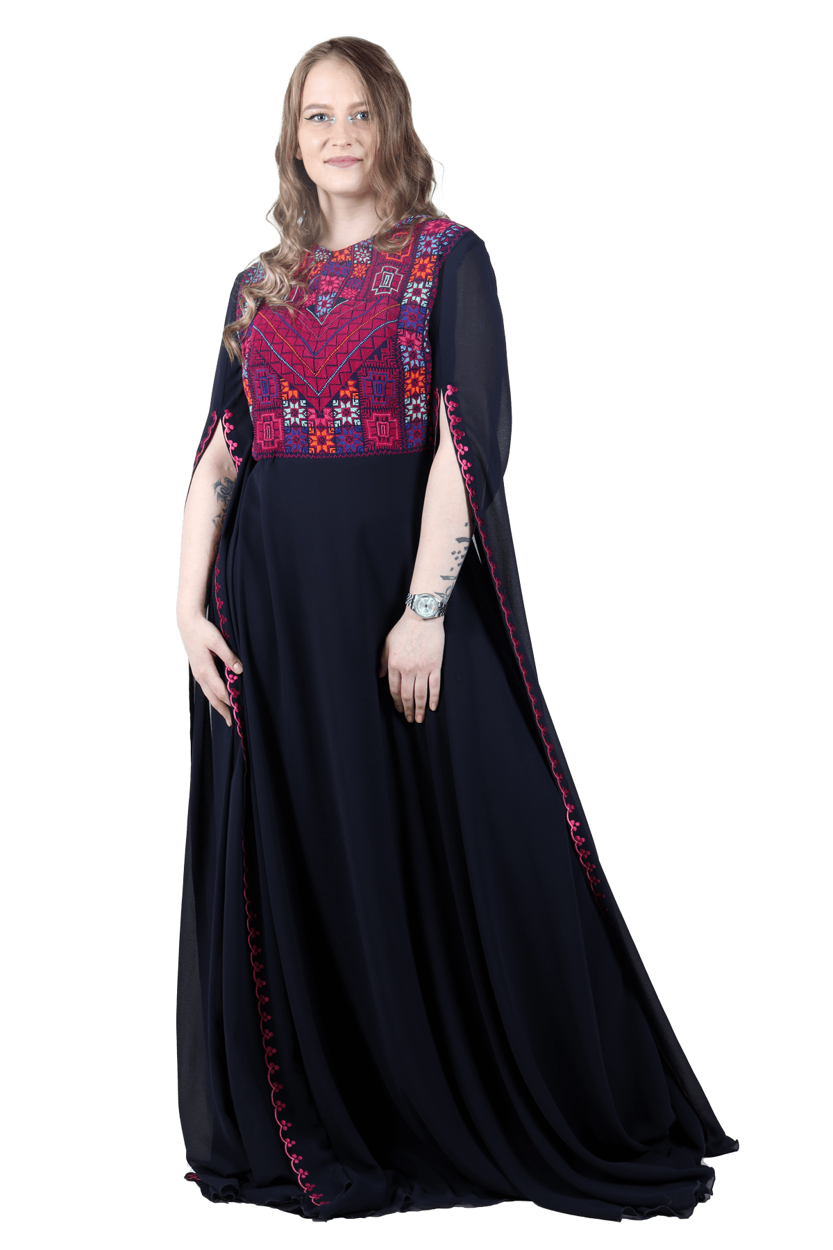 fcity.in - Georgette Full Stitched Anarkali Full Work Gown With Plain  Duppatta