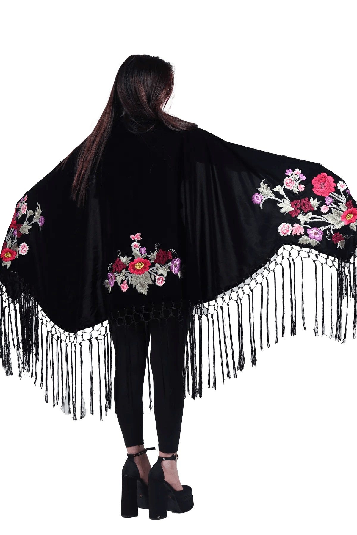 Flowers wide shawl - Tatreez Store