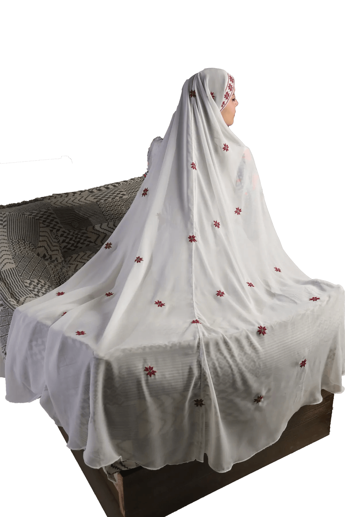 Hand-Embroidered long Shawl - Tatreez Store