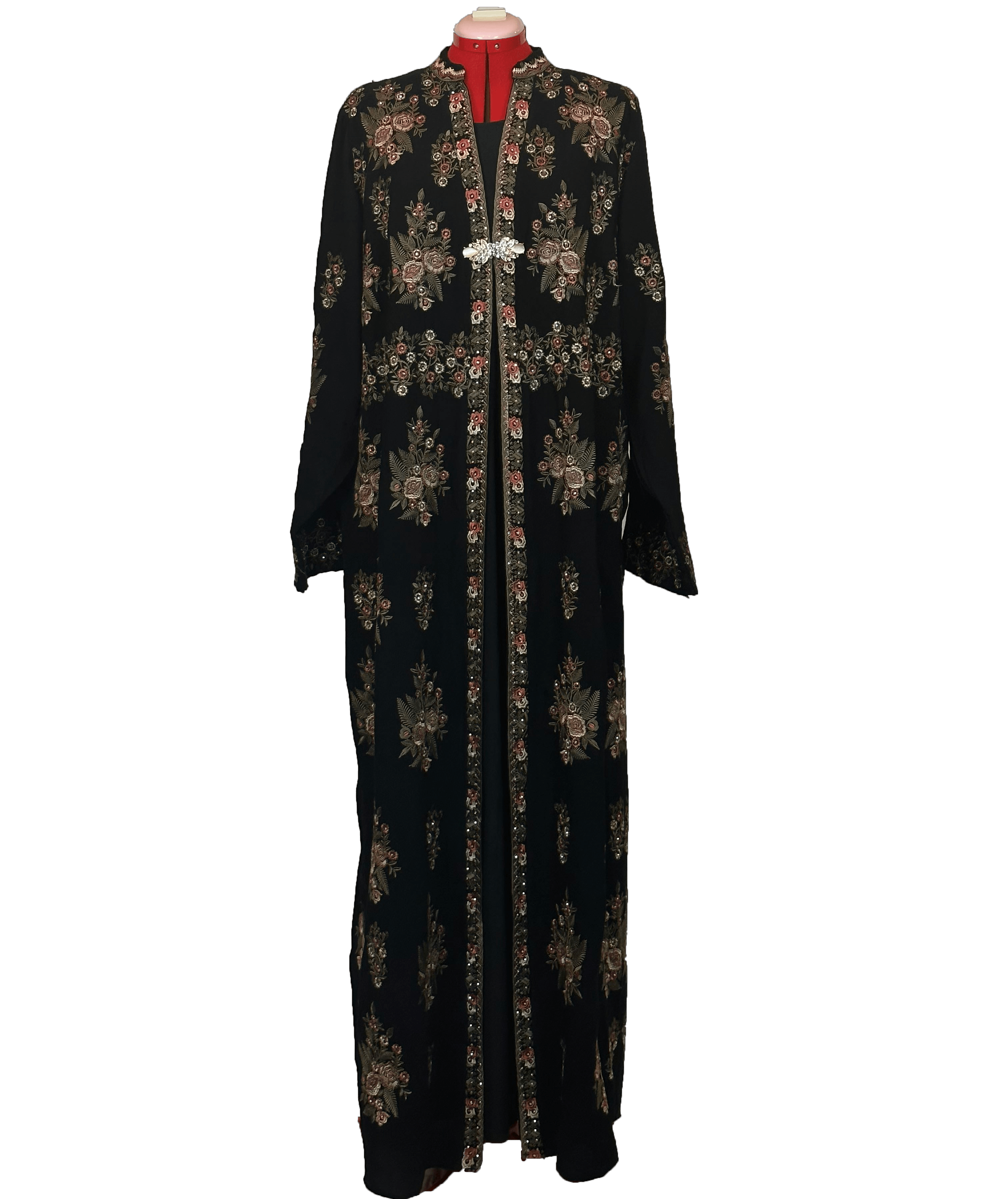 Henna-Adorned Ensemble Bisht - TATREEZ STORE