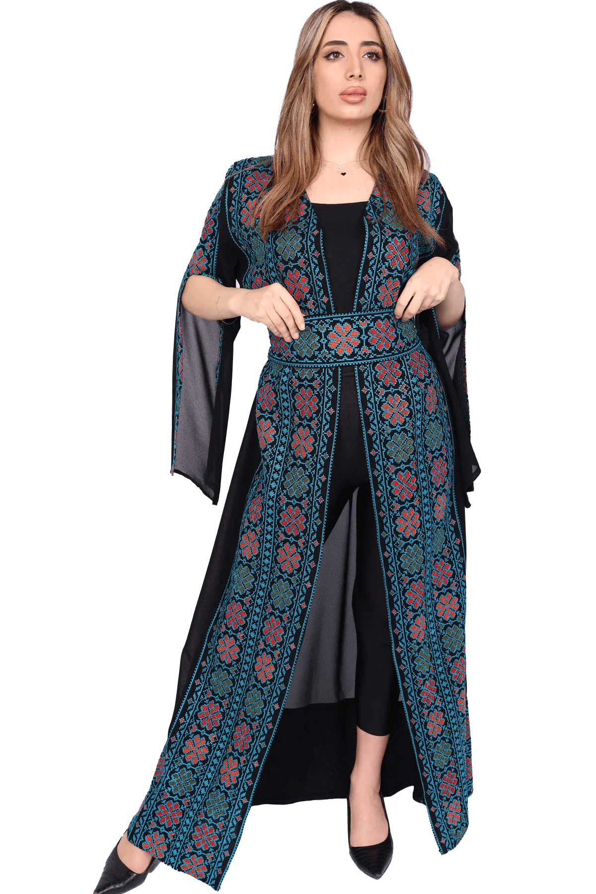 Tals Embroidered Bisht - Tatreez Store