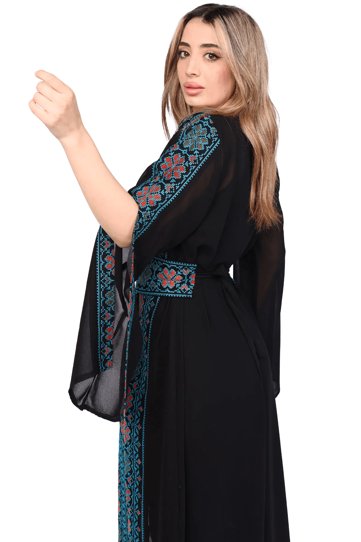 Tals Embroidered Bisht - Tatreez Store