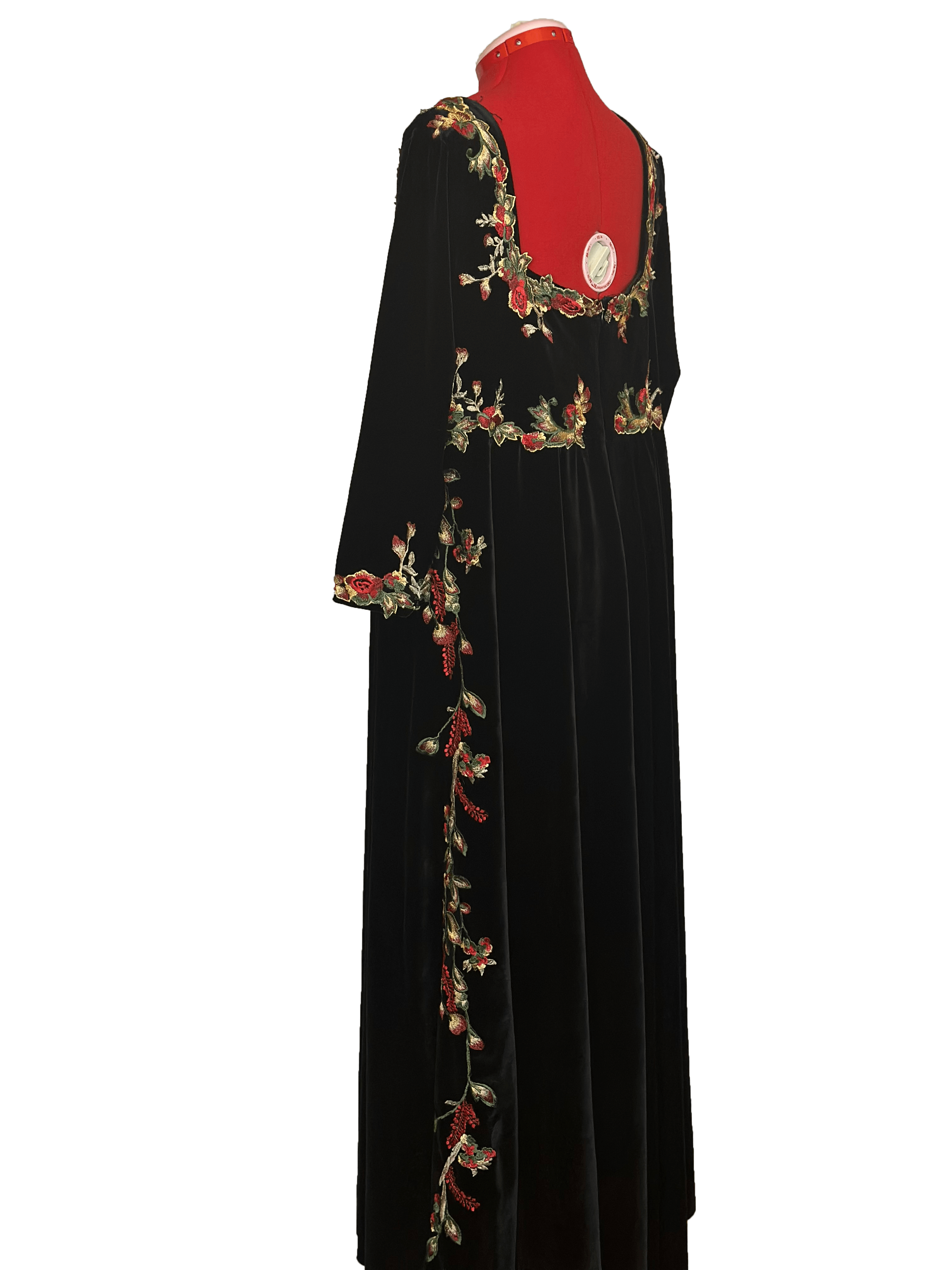 Velvet fire rose Dress - TATREEZ STORE