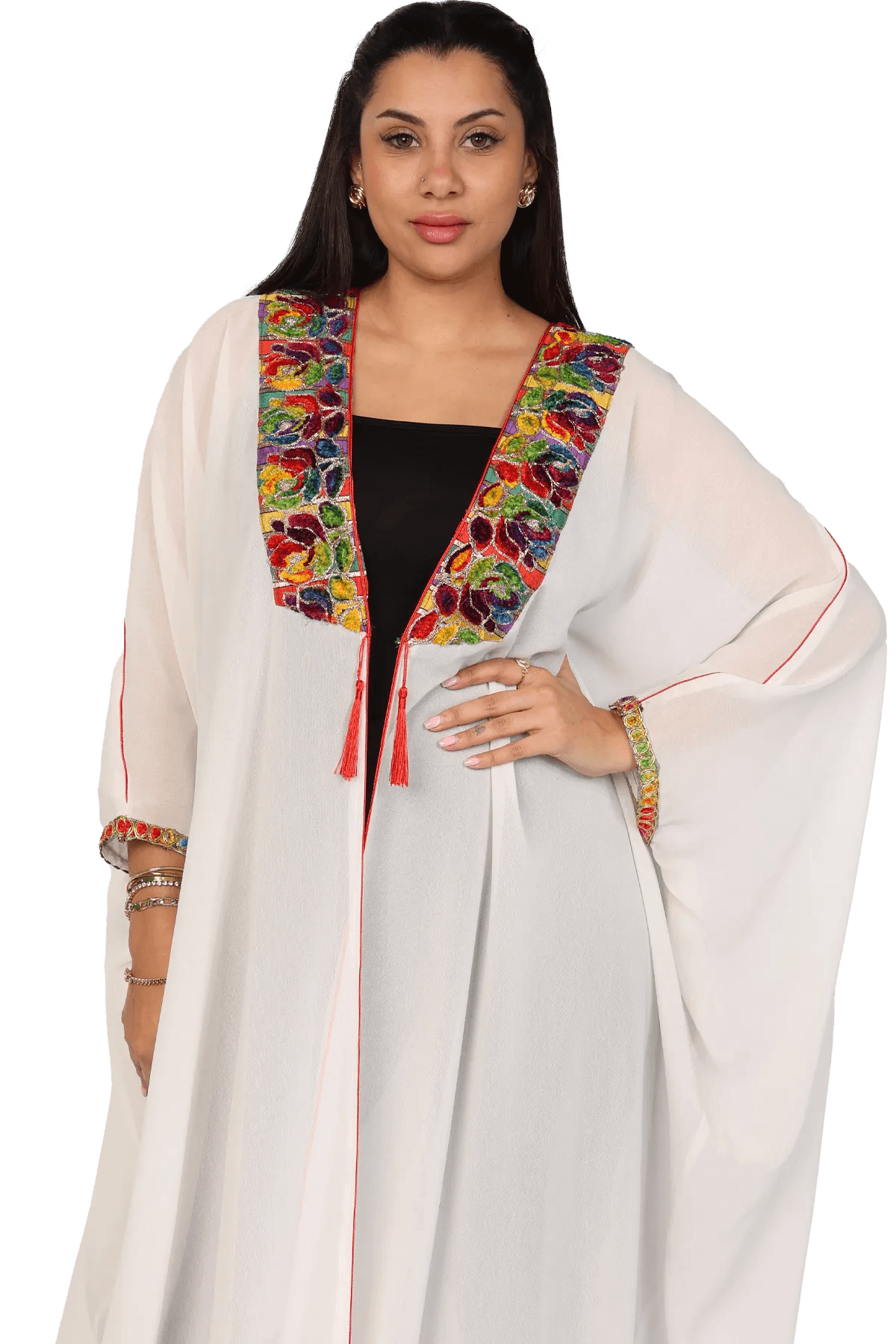 White Bisht - Tatreez Store